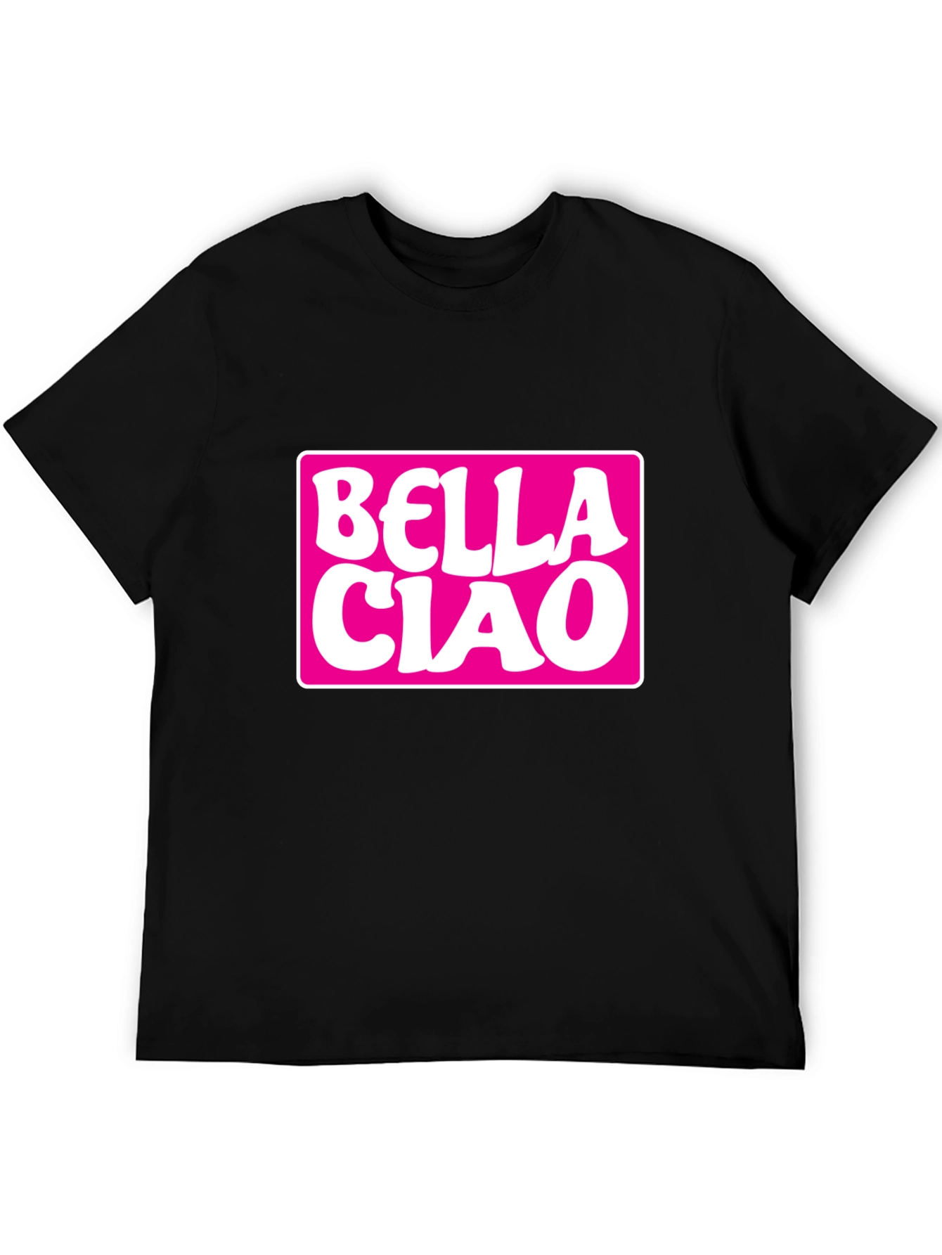 Bella Ciao Graphic Tee - Black Cotton T-Shirt