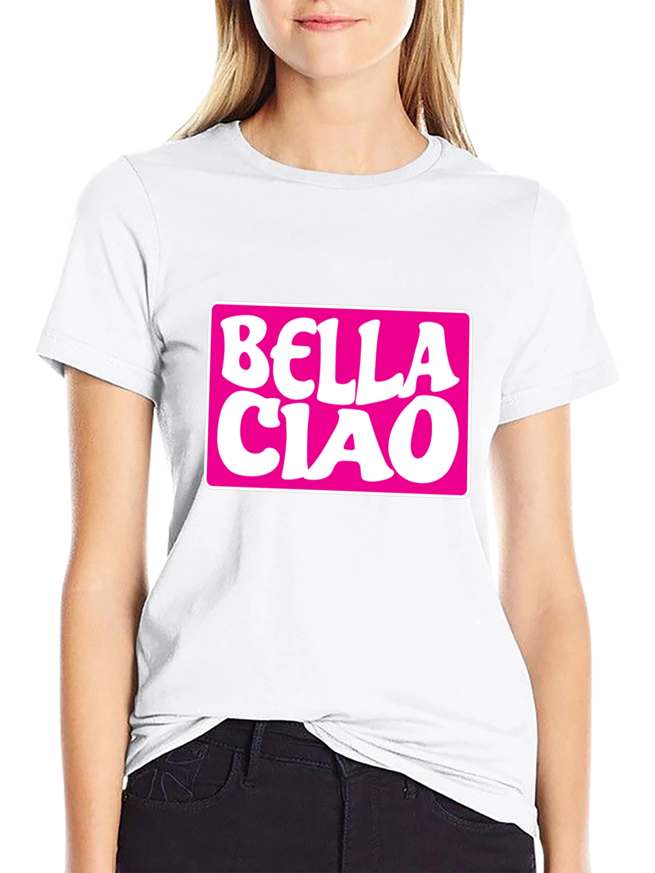 Bella Ciao Graphic Tee - Black Cotton T-Shirt
