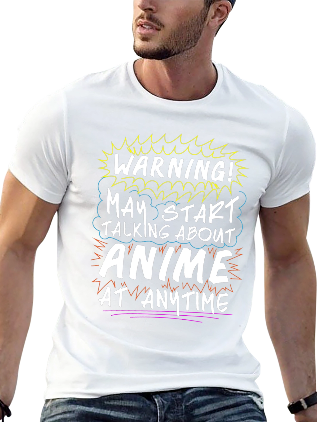 Anime Warning Graphic T-Shirt