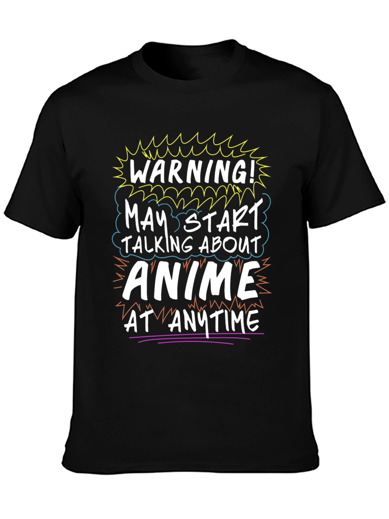 Anime Warning Graphic T-Shirt