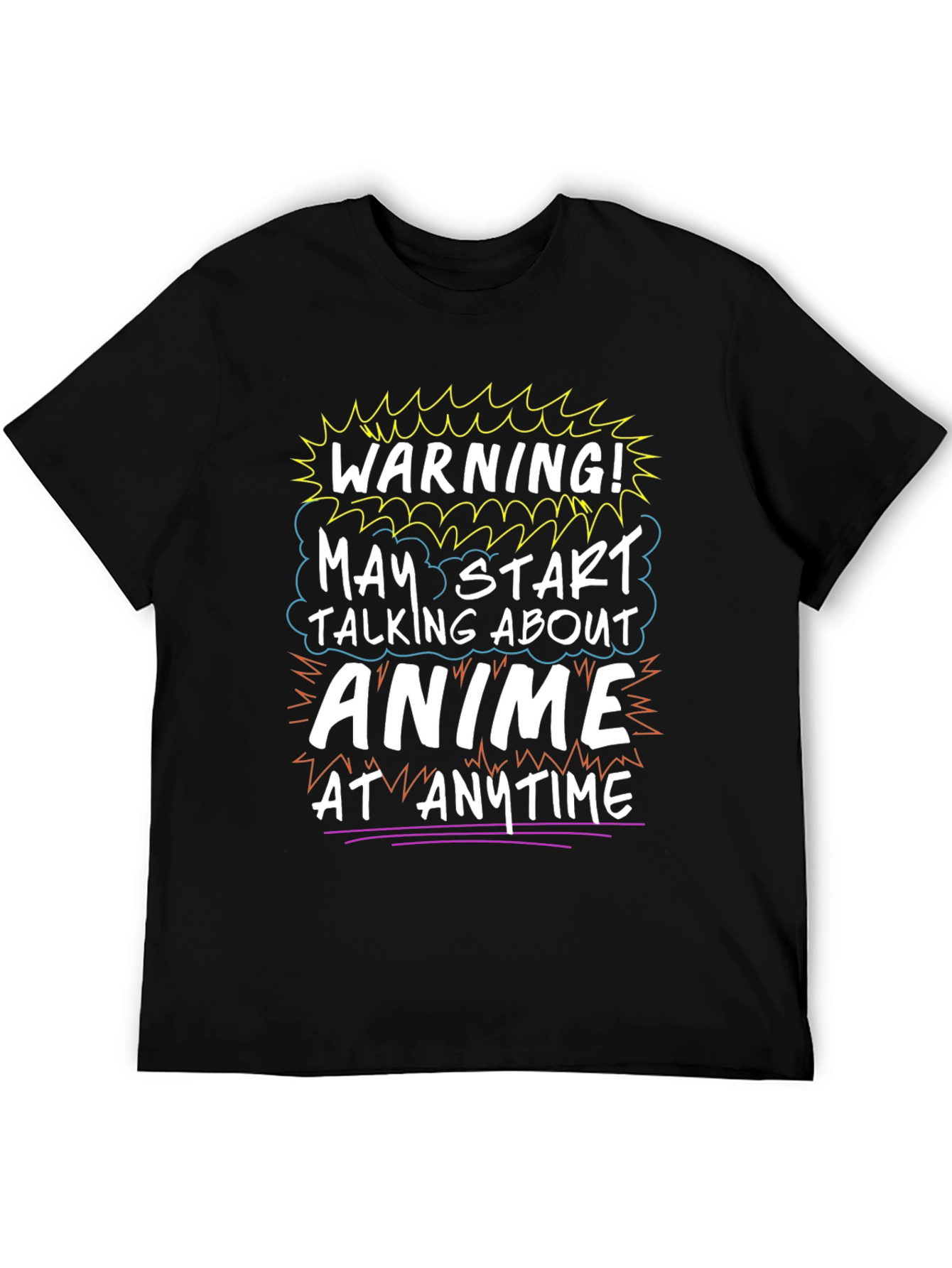 Anime Warning Graphic T-Shirt