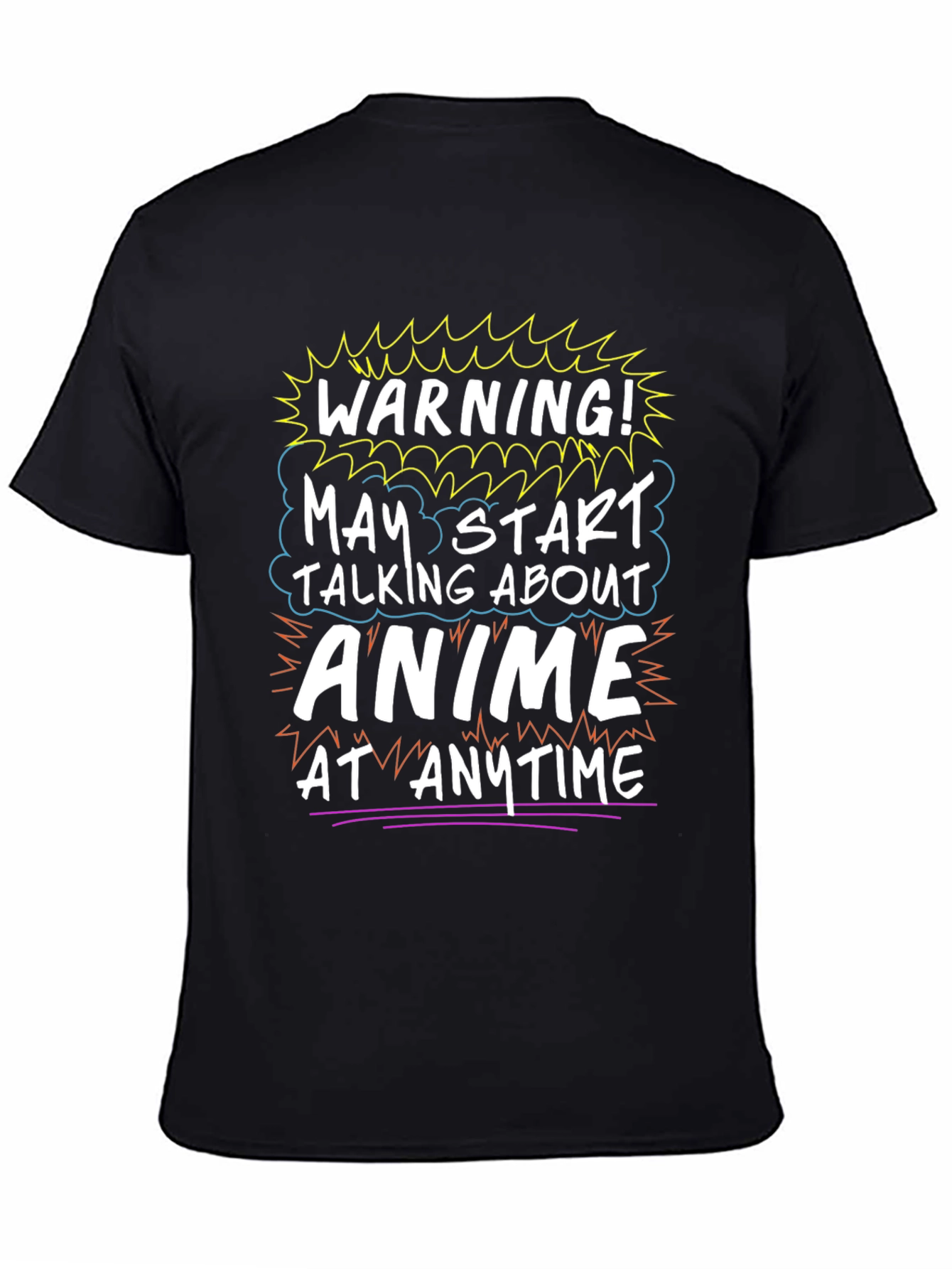 Anime Warning Graphic T-Shirt