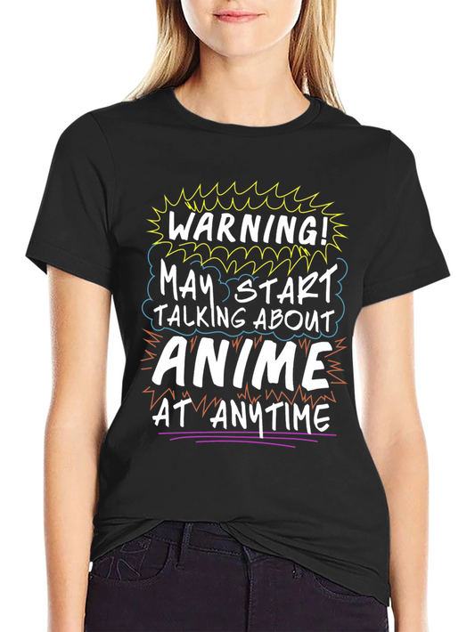 Anime Warning Graphic T-Shirt