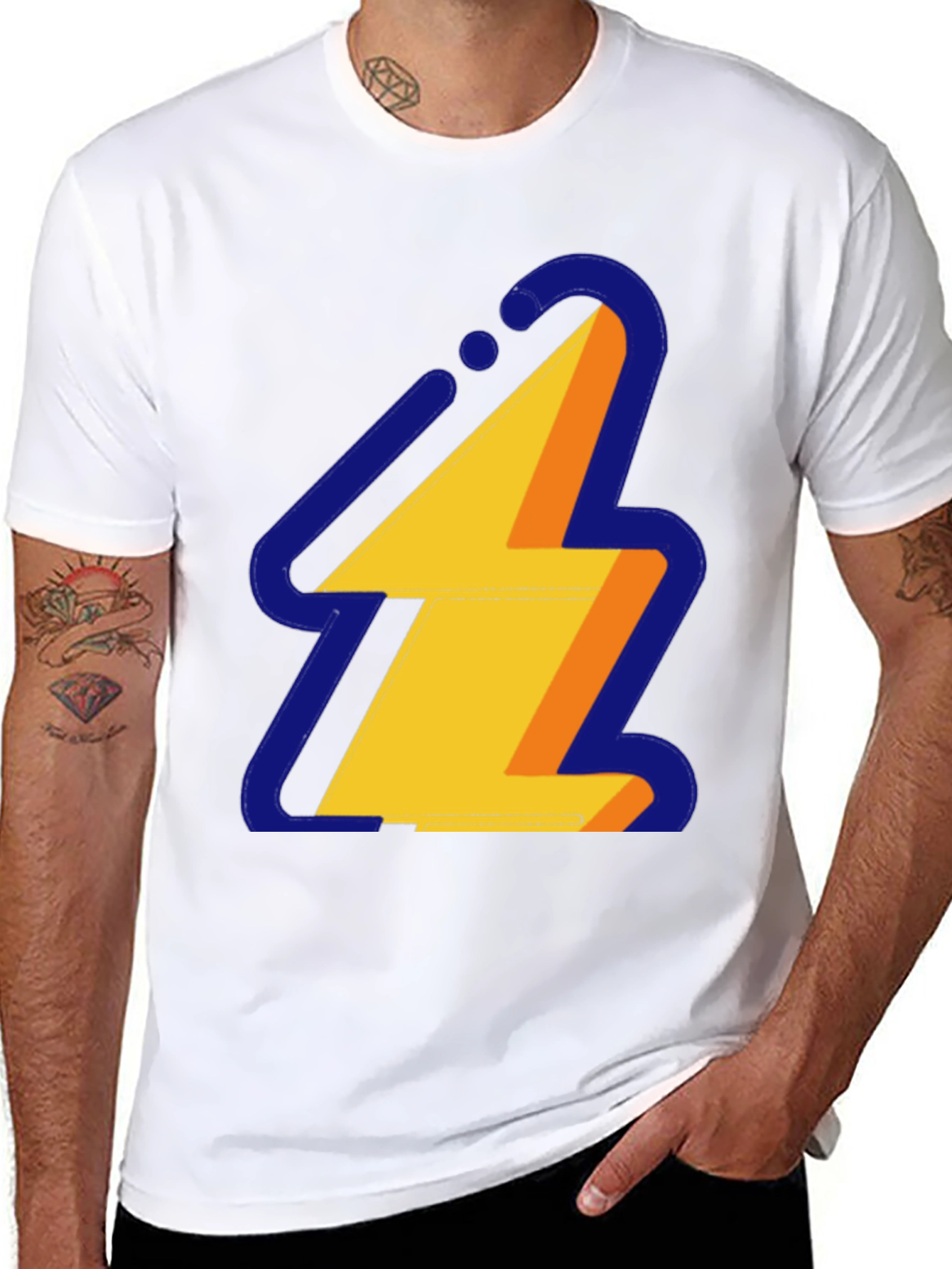 Lightning Bolt Graphic Tee - Modern Style