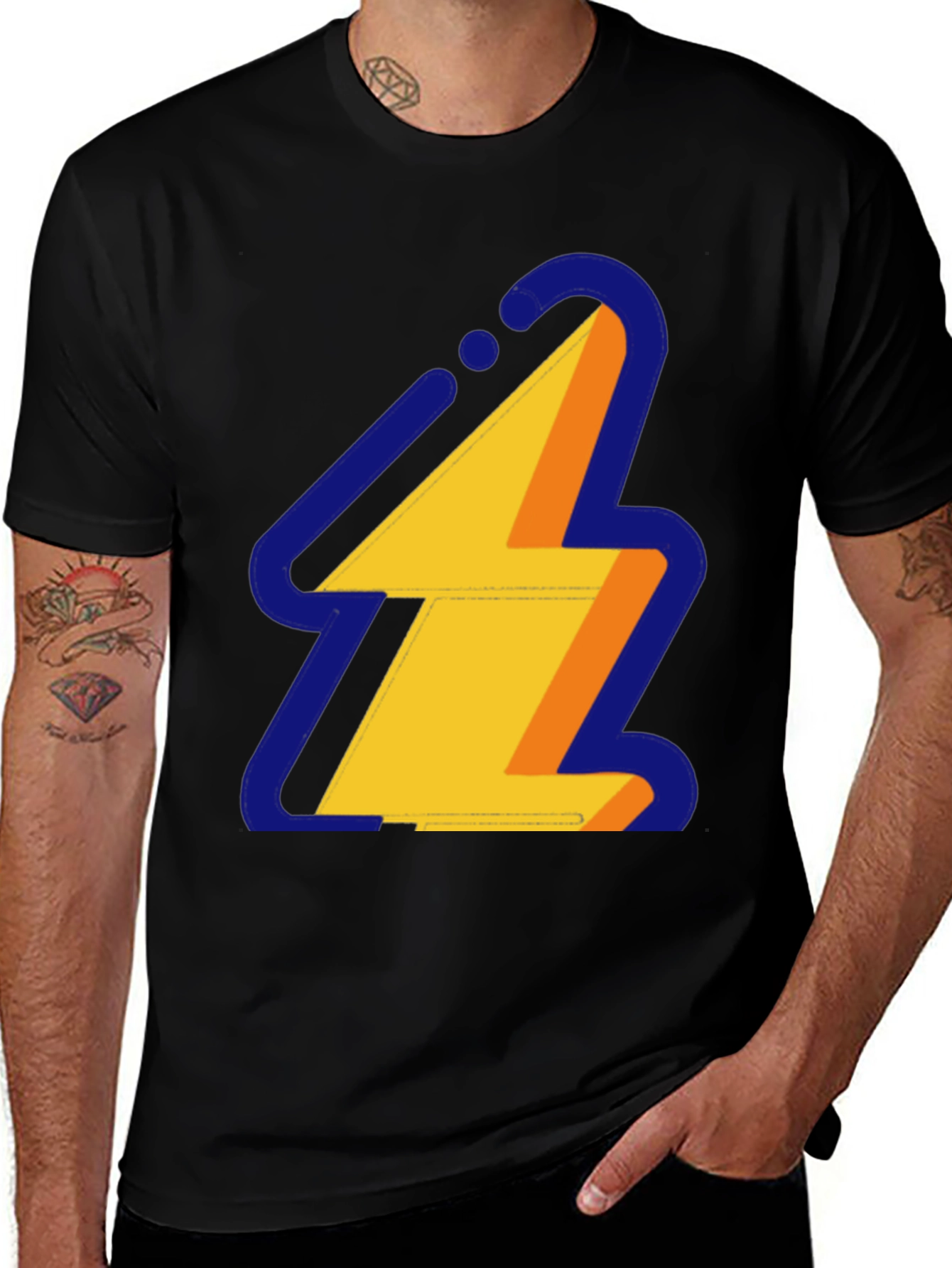 Lightning Bolt Graphic Tee - Modern Style