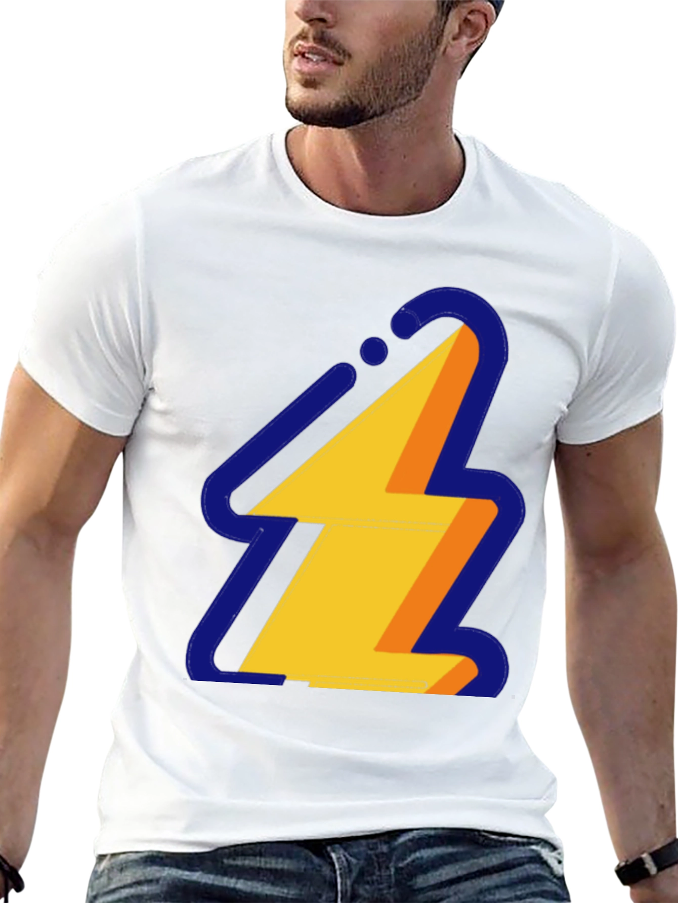 Lightning Bolt Graphic Tee - Modern Style
