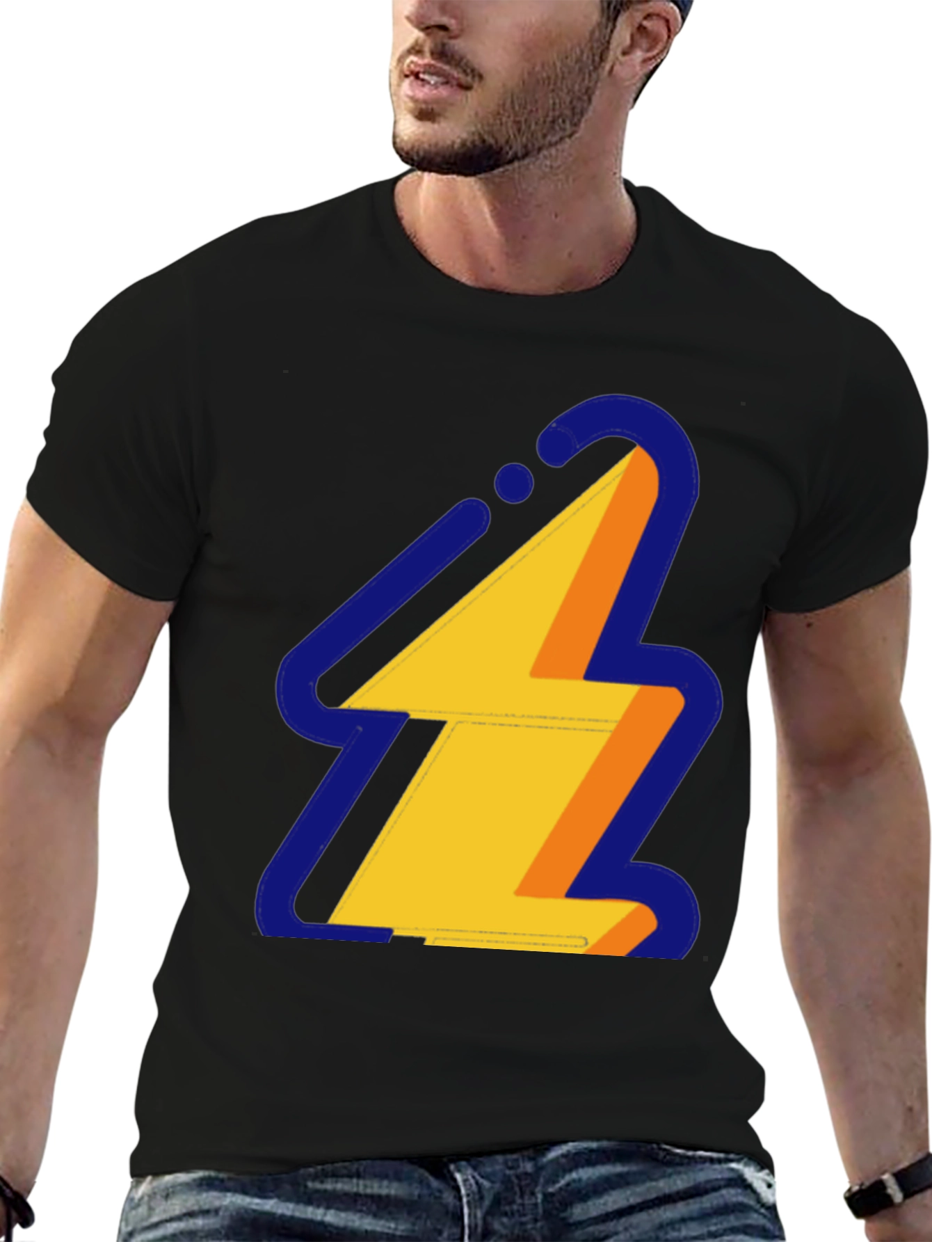 Lightning Bolt Graphic Tee - Modern Style