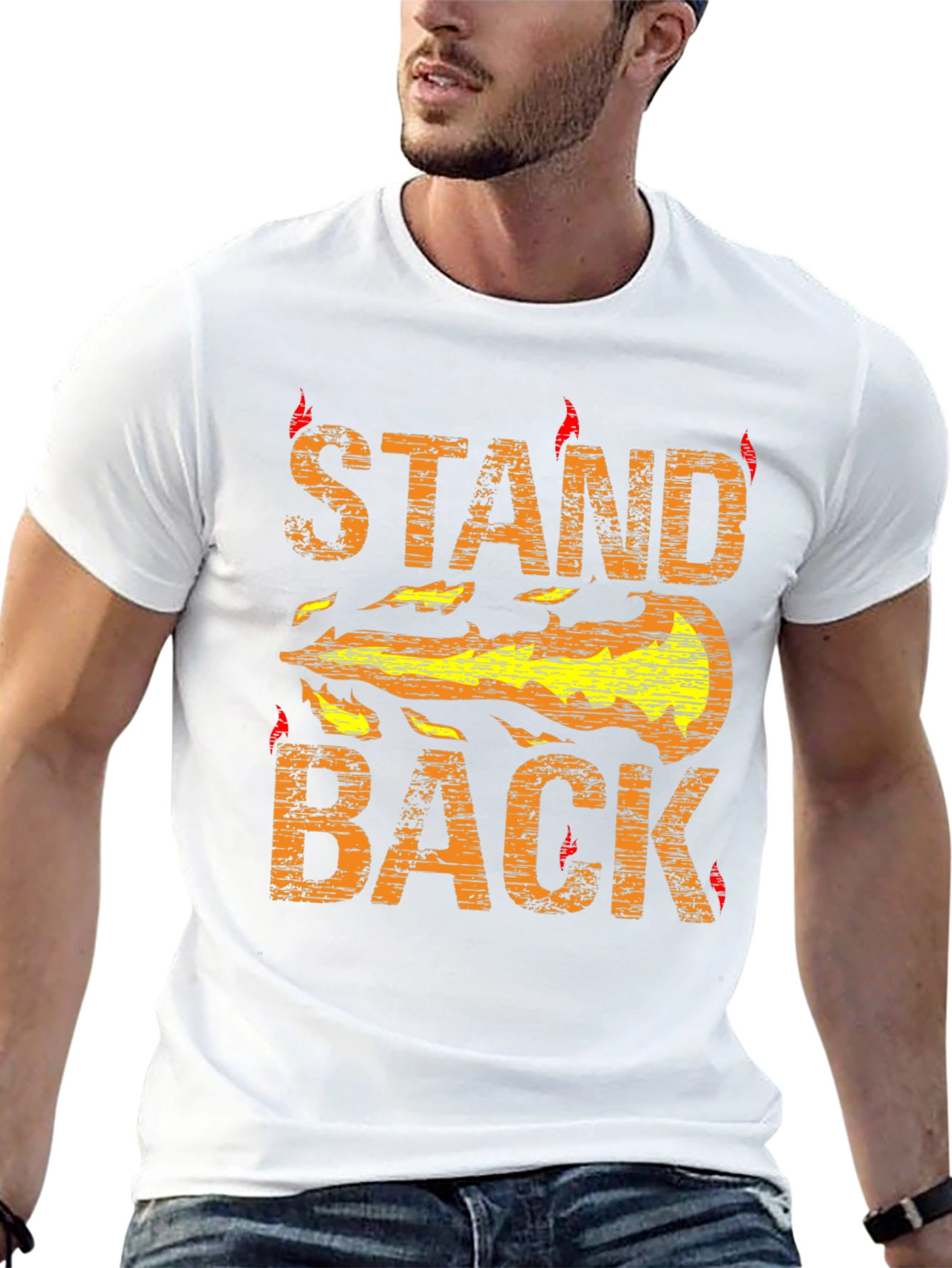 Stand Back Graphic Tee - Black