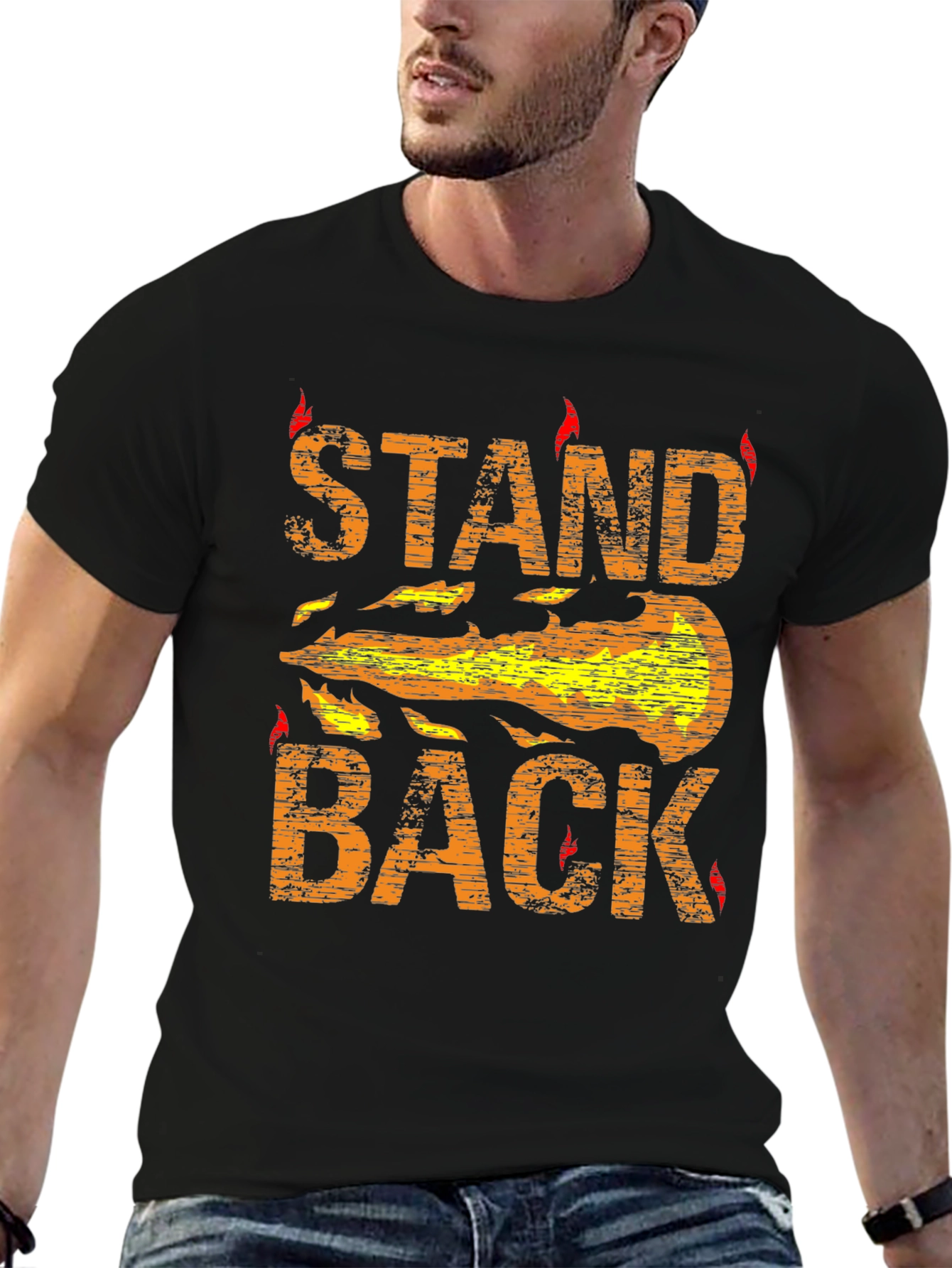 Stand Back Graphic Tee - Black