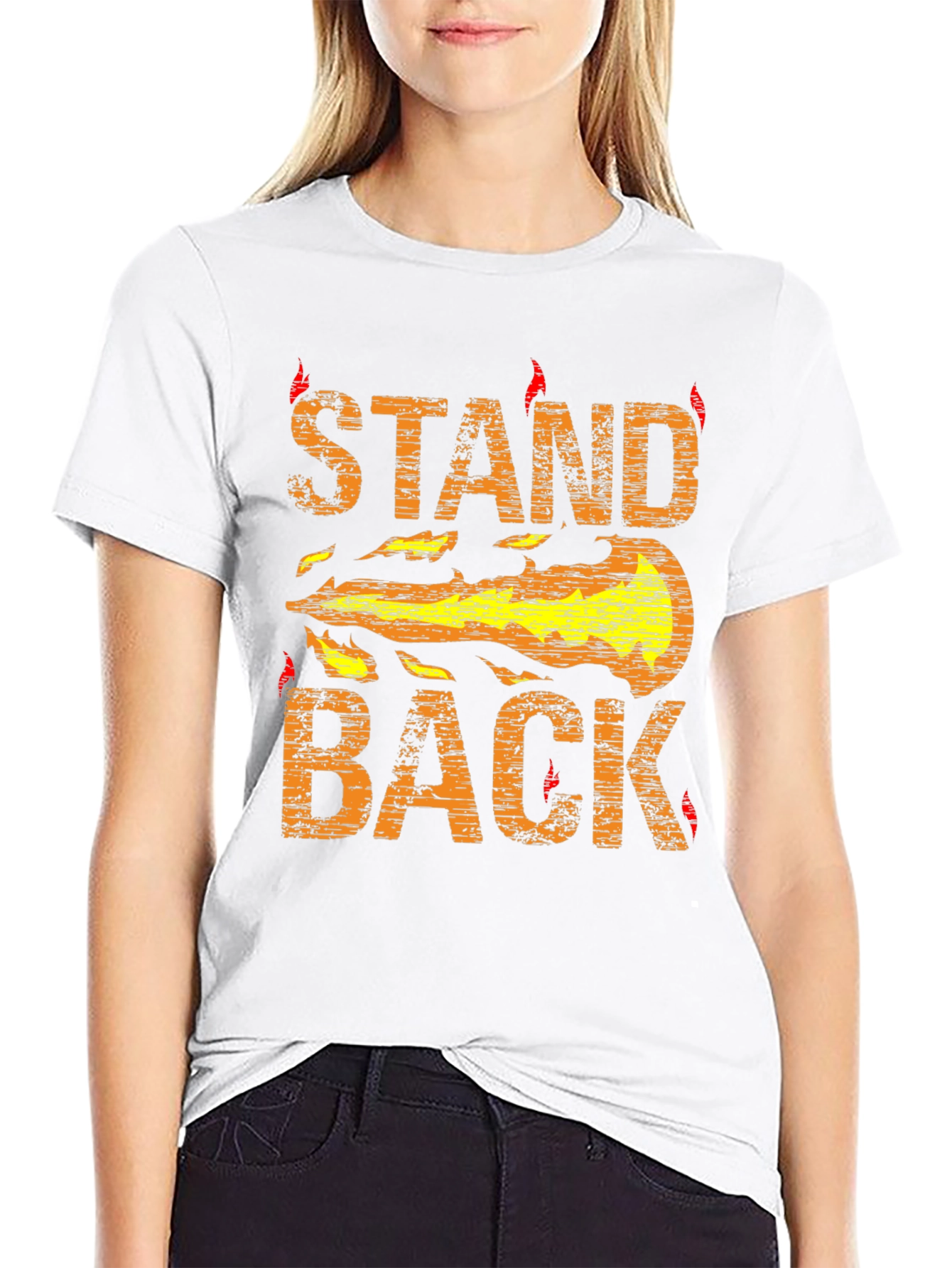 Stand Back Graphic Tee - Black