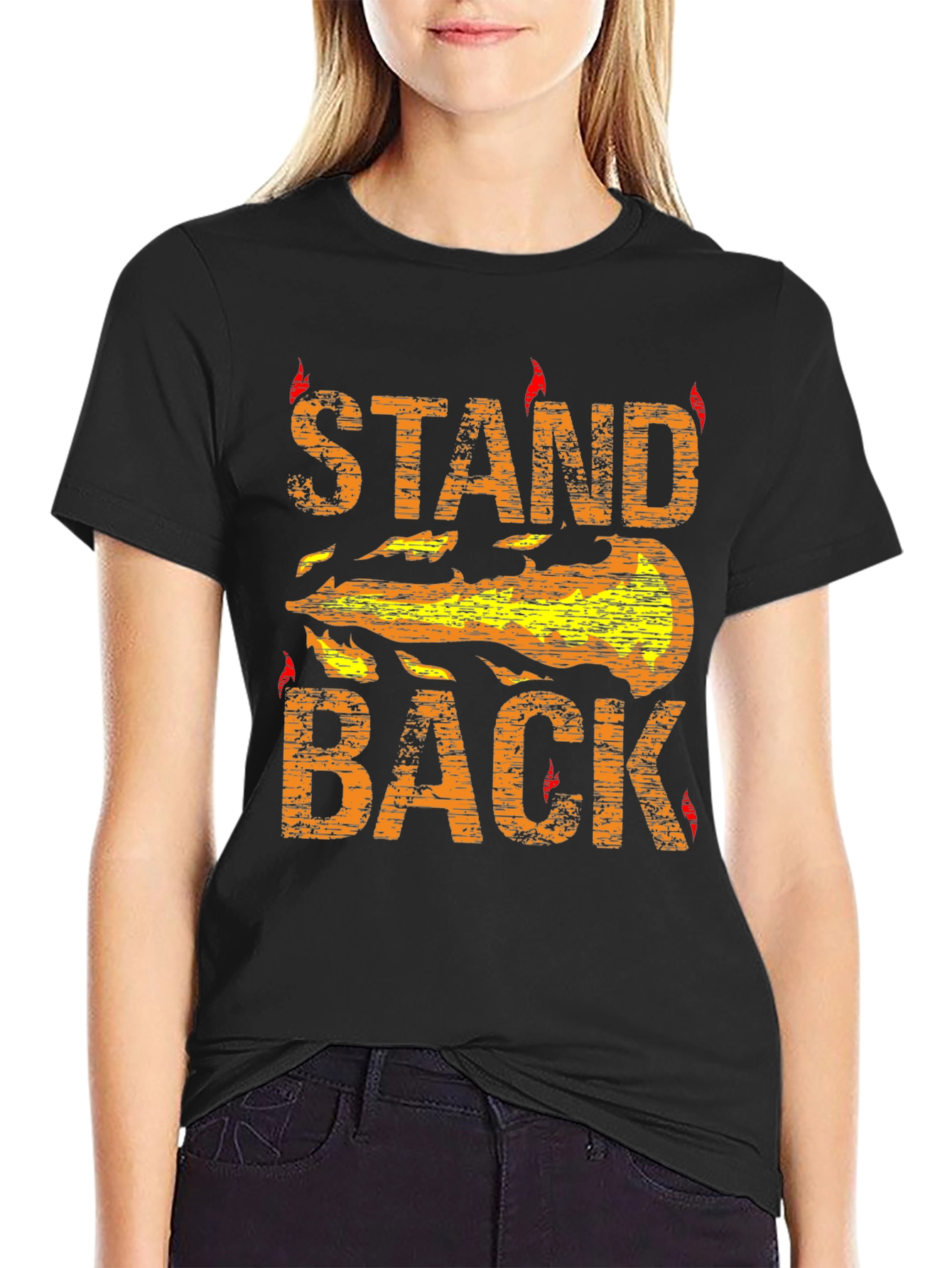 Stand Back Graphic Tee - Black