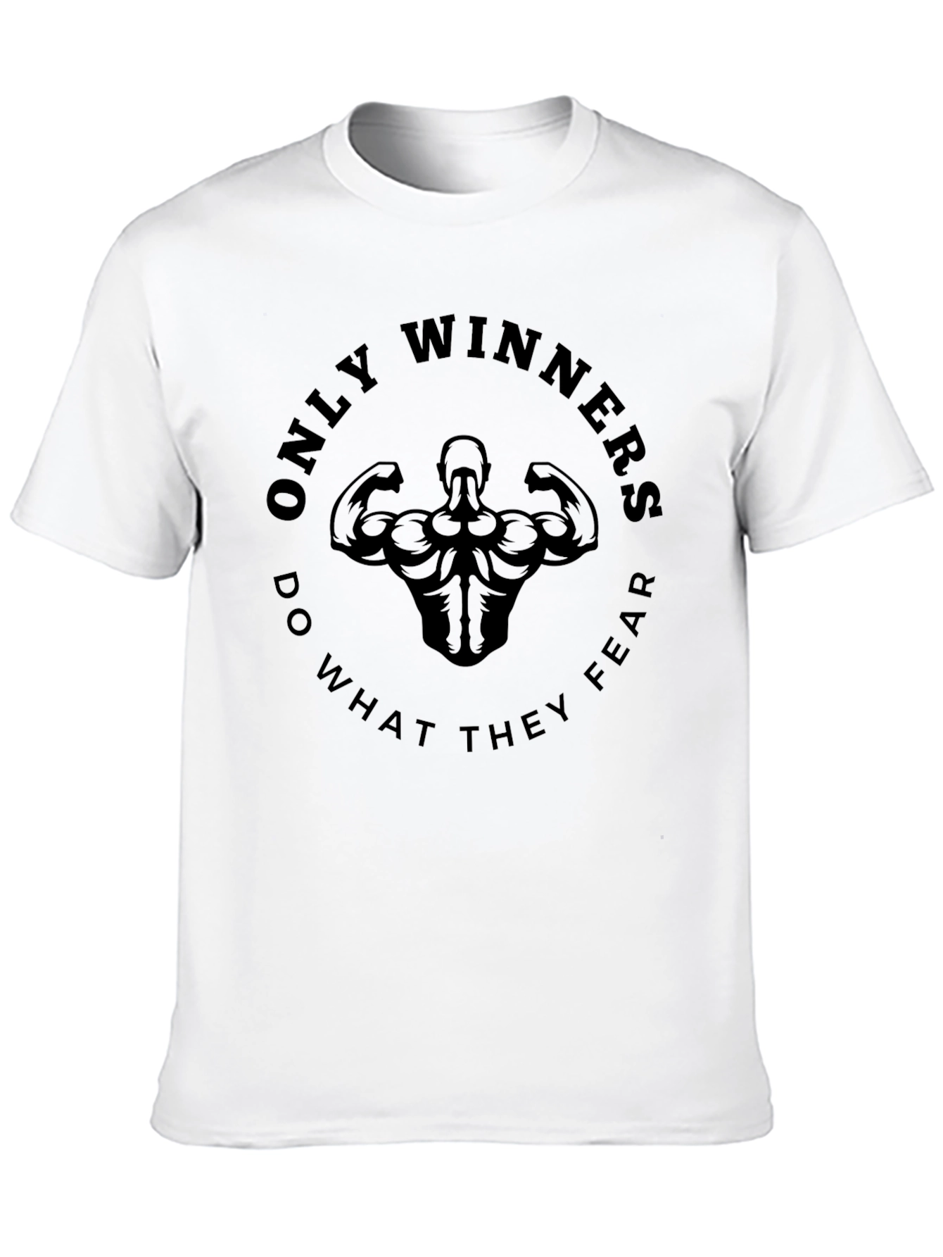 Winners Motivational T-Shirt Black