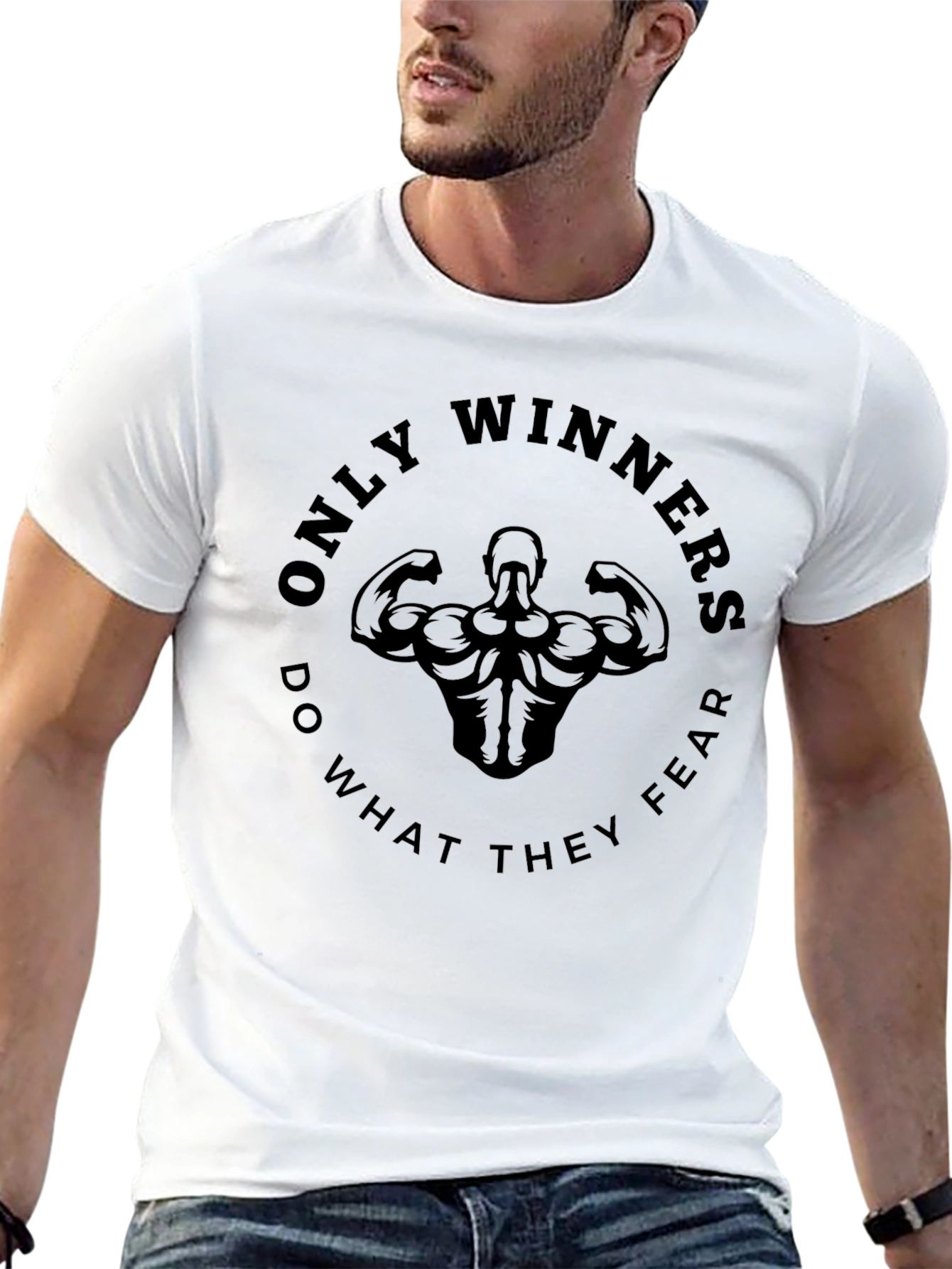 Winners Motivational T-Shirt Black