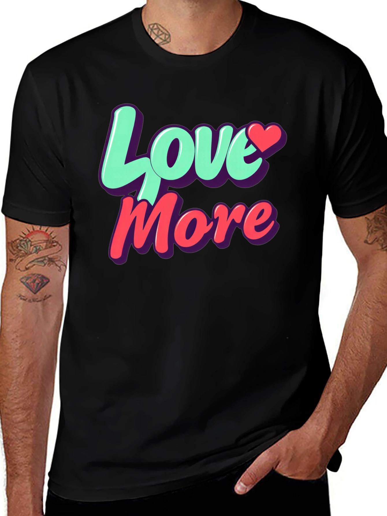 Love More Graphic T-Shirt - Trendy Casual Tee