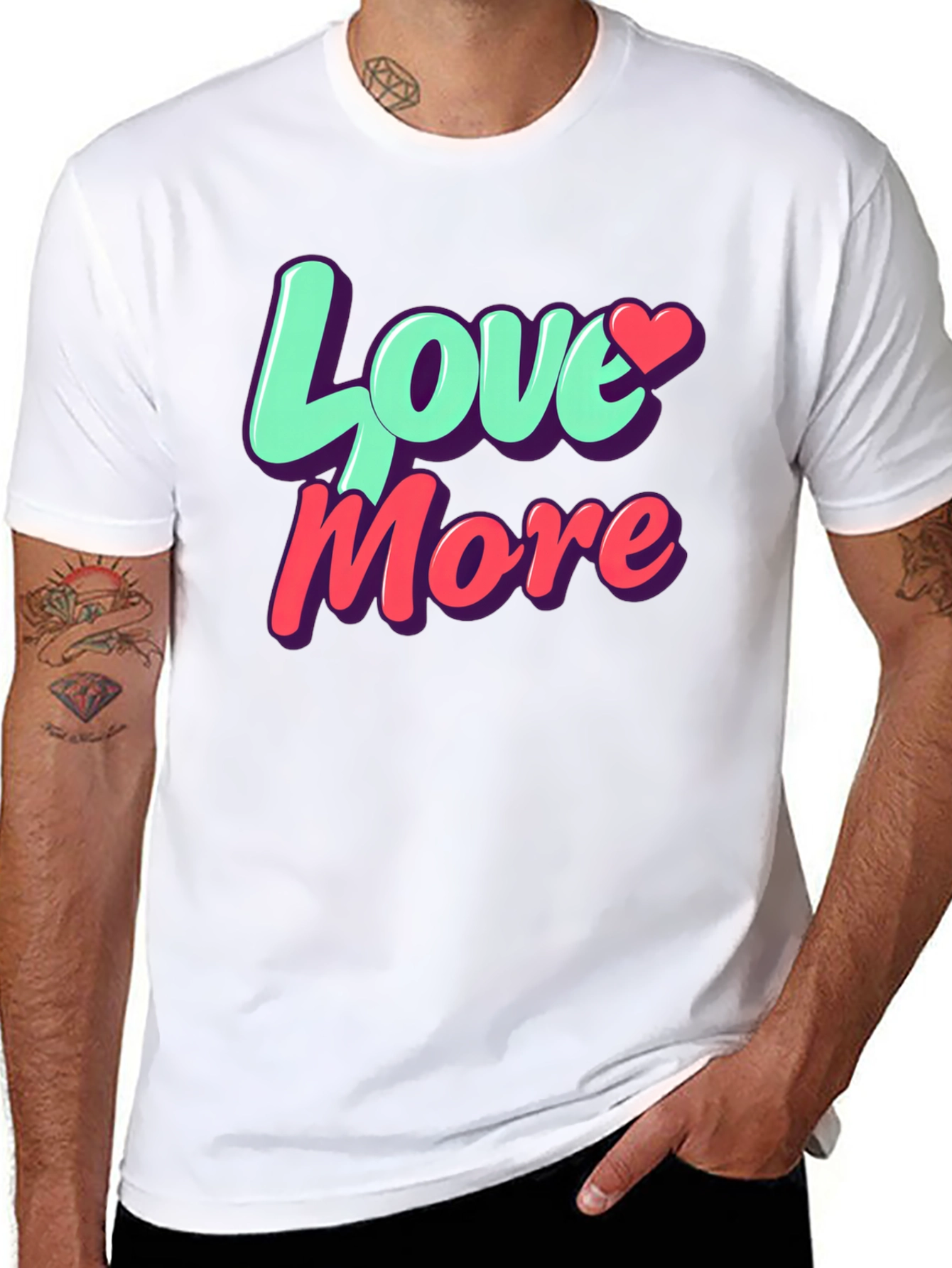 Love More Graphic T-Shirt - Trendy Casual Tee