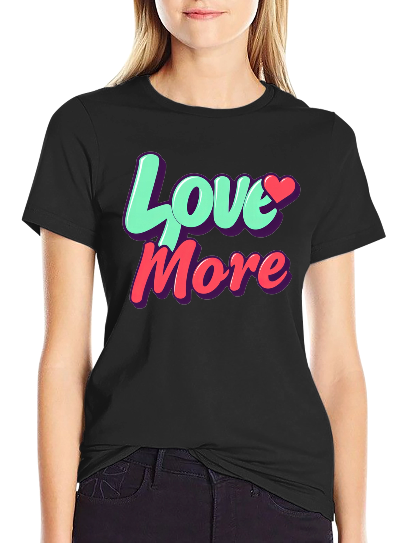 Love More Graphic T-Shirt - Trendy Casual Tee