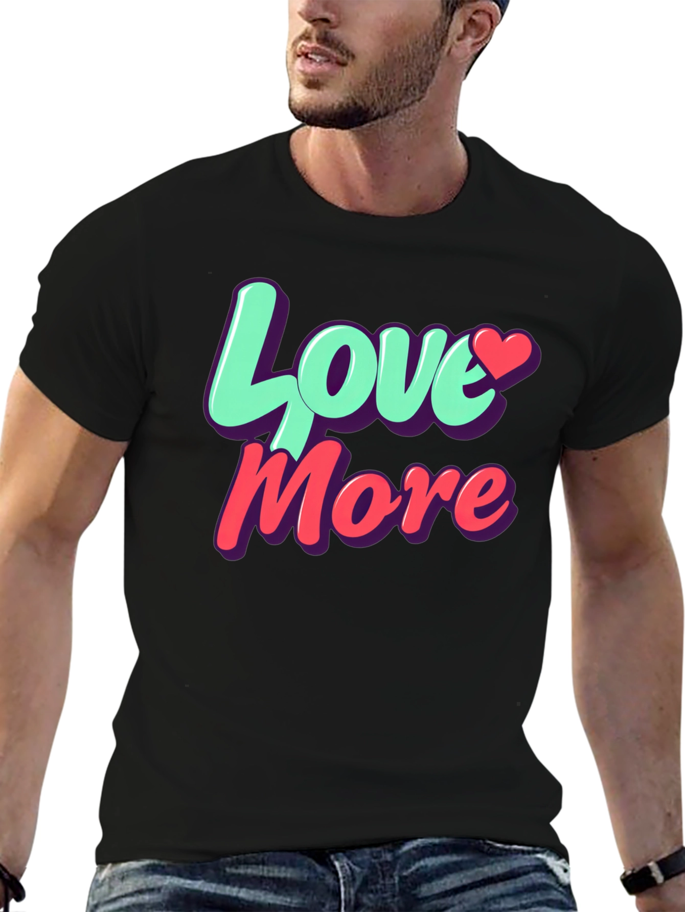 Love More Graphic T-Shirt - Trendy Casual Tee