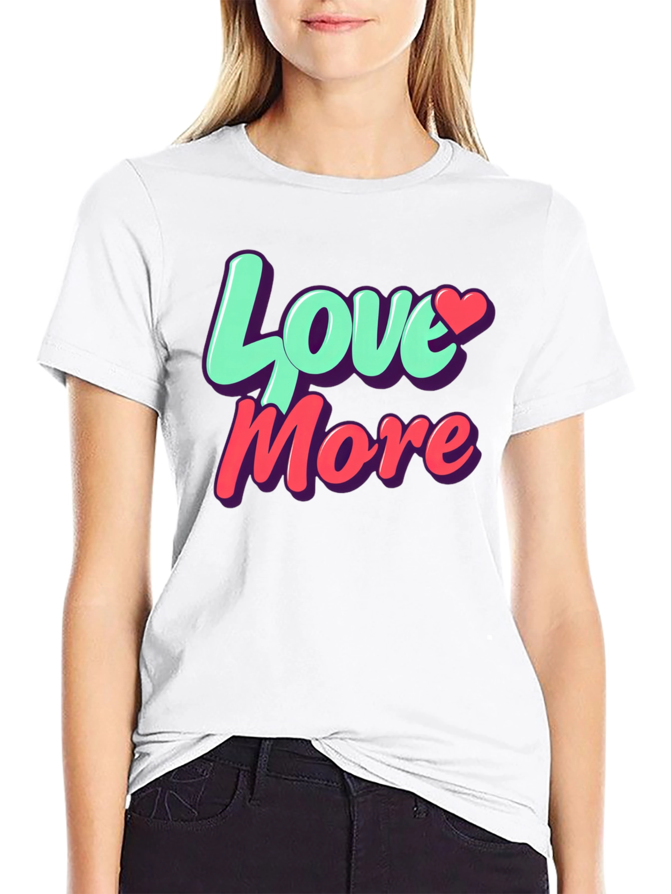 Love More Graphic T-Shirt - Trendy Casual Tee