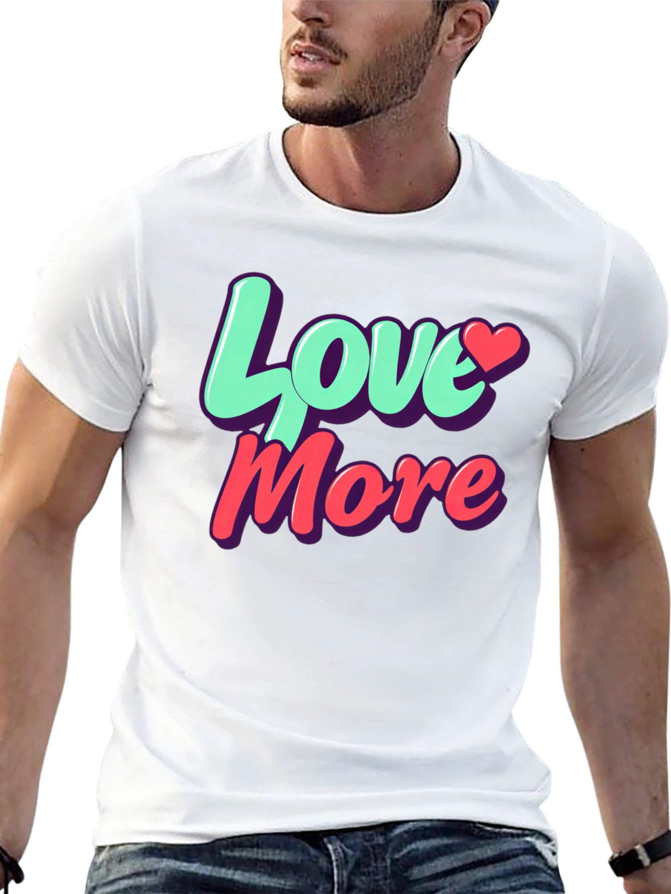 Love More Graphic T-Shirt - Trendy Casual Tee