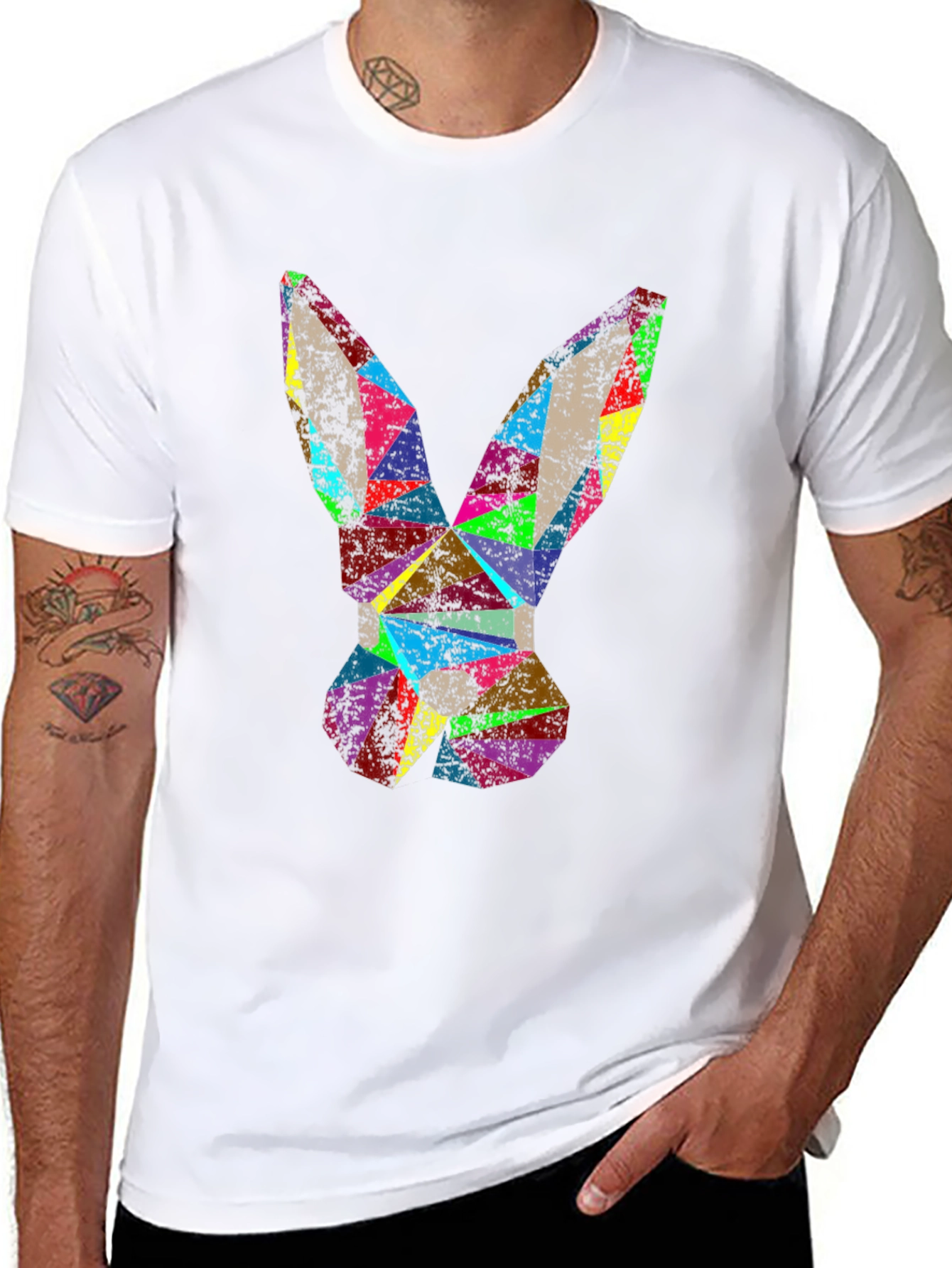 Geometric Rabbit Tee - Abstract Art T-Shirt