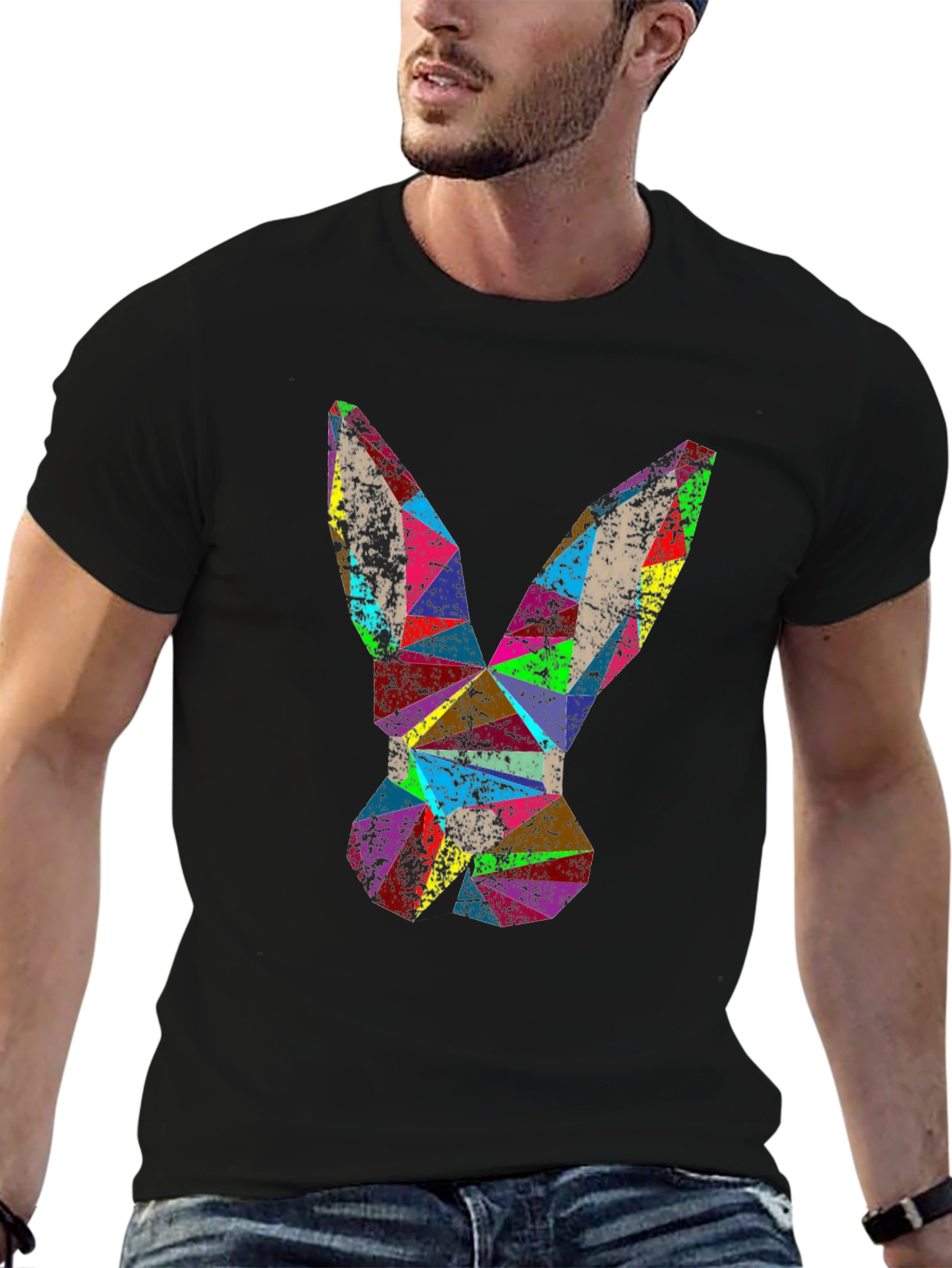 Geometric Rabbit Tee - Abstract Art T-Shirt