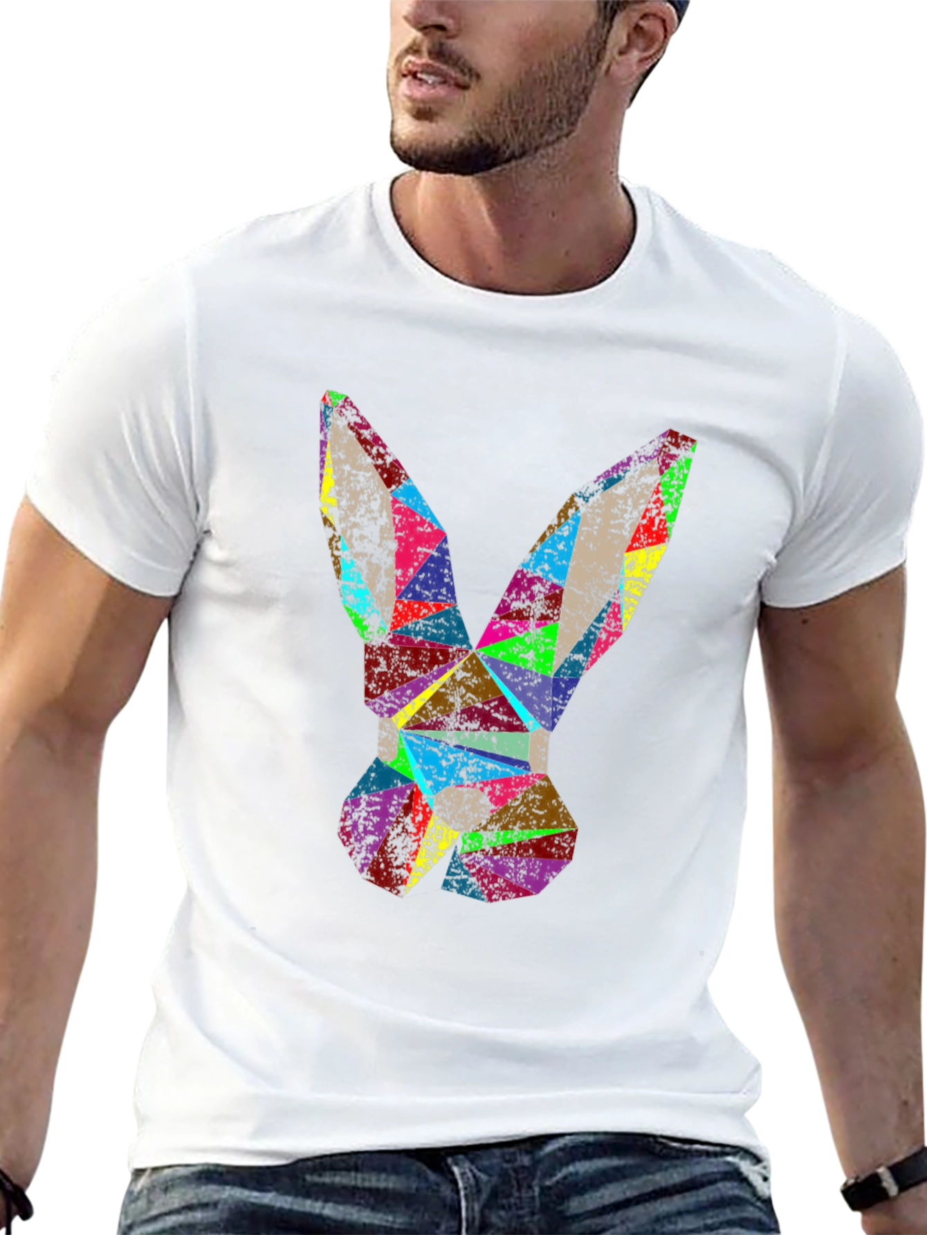 Geometric Rabbit Tee - Abstract Art T-Shirt