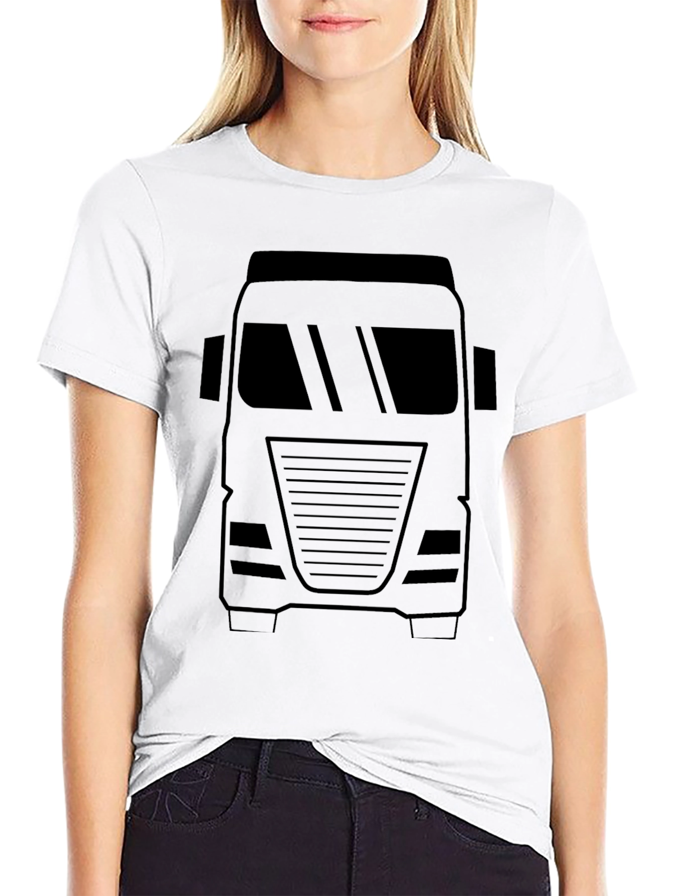 Truck Graphic Tee - Bold Black Print