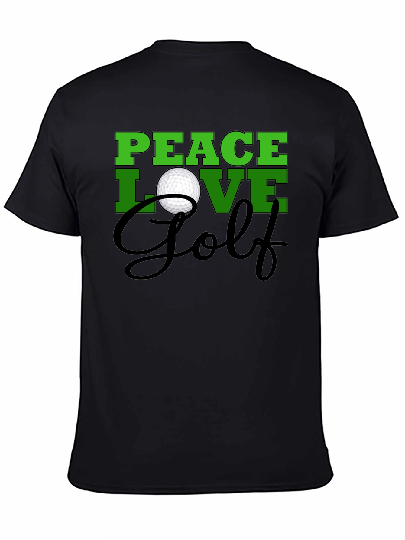 Peace Love Golf T-Shirt -  Trendy Golf Tee