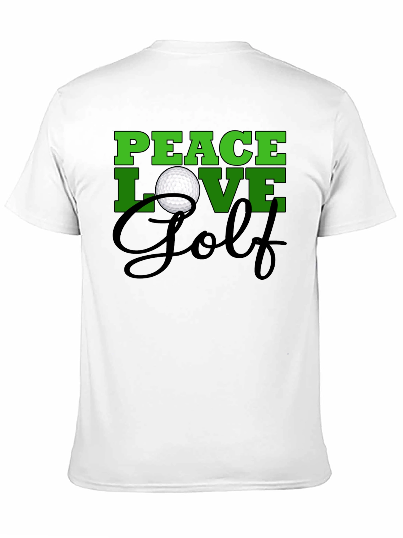 Peace Love Golf T-Shirt -  Trendy Golf Tee