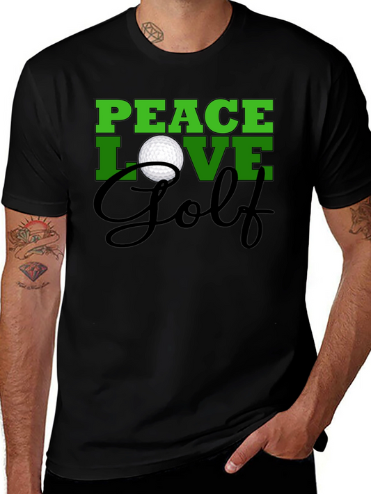 Peace Love Golf T-Shirt -  Trendy Golf Tee