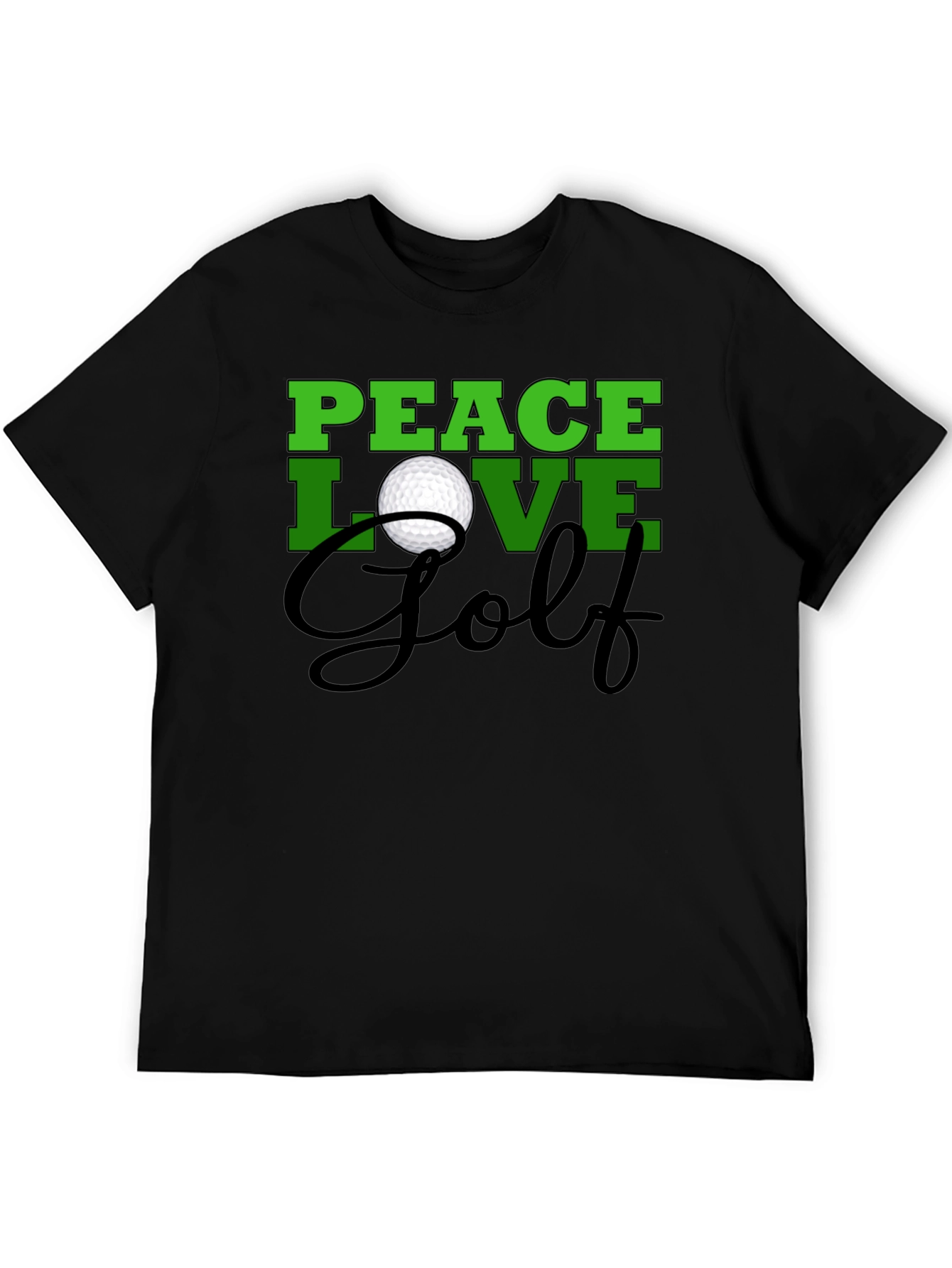 Peace Love Golf T-Shirt -  Trendy Golf Tee