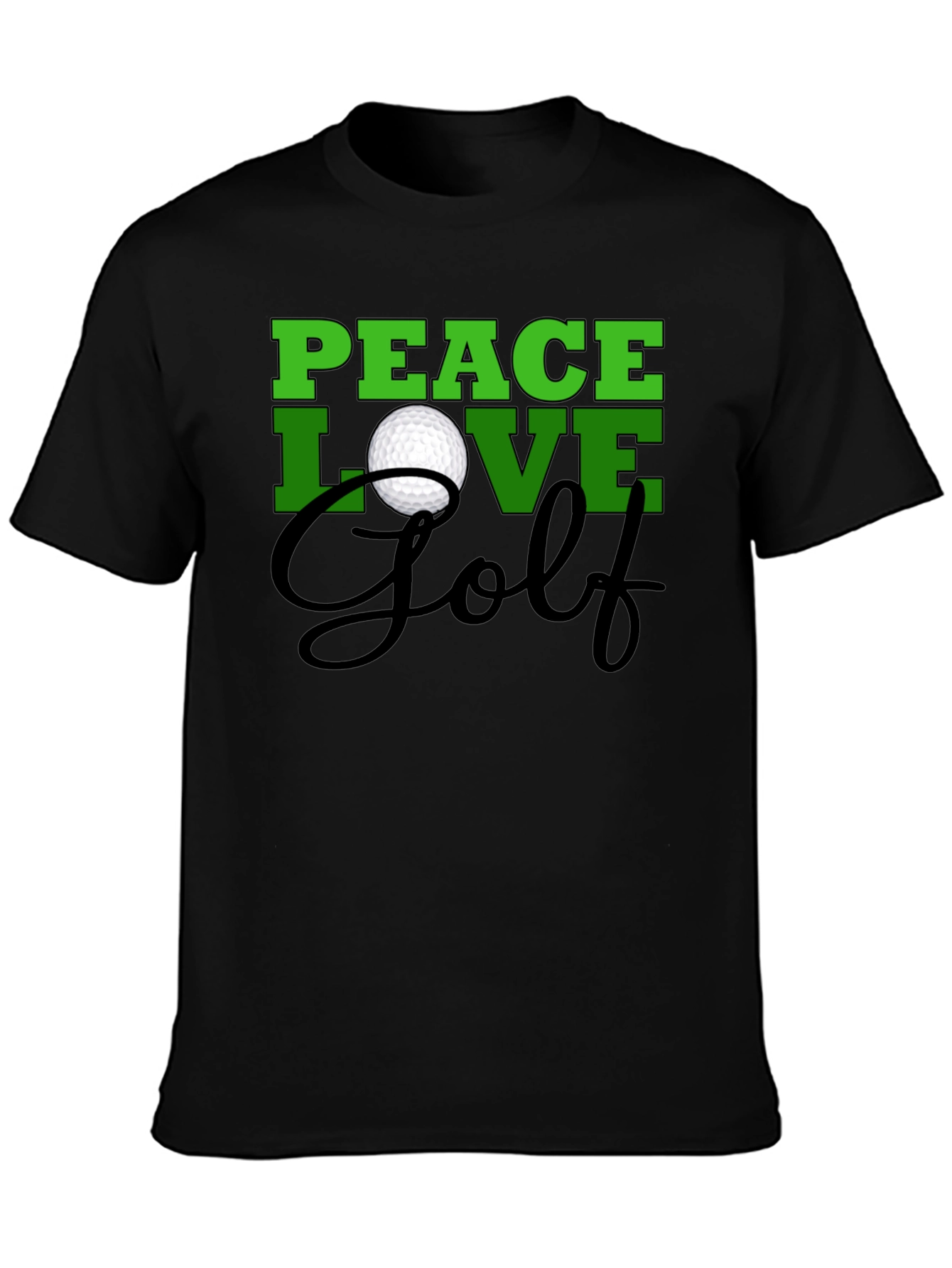 Peace Love Golf T-Shirt -  Trendy Golf Tee
