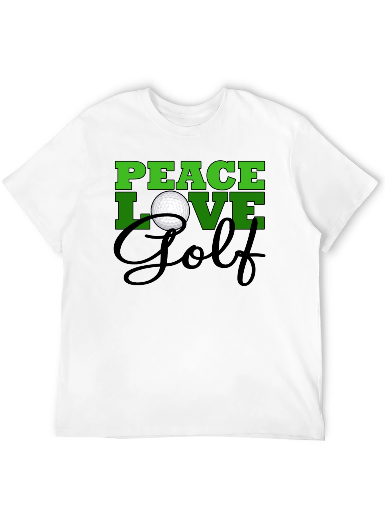 Peace Love Golf T-Shirt -  Trendy Golf Tee