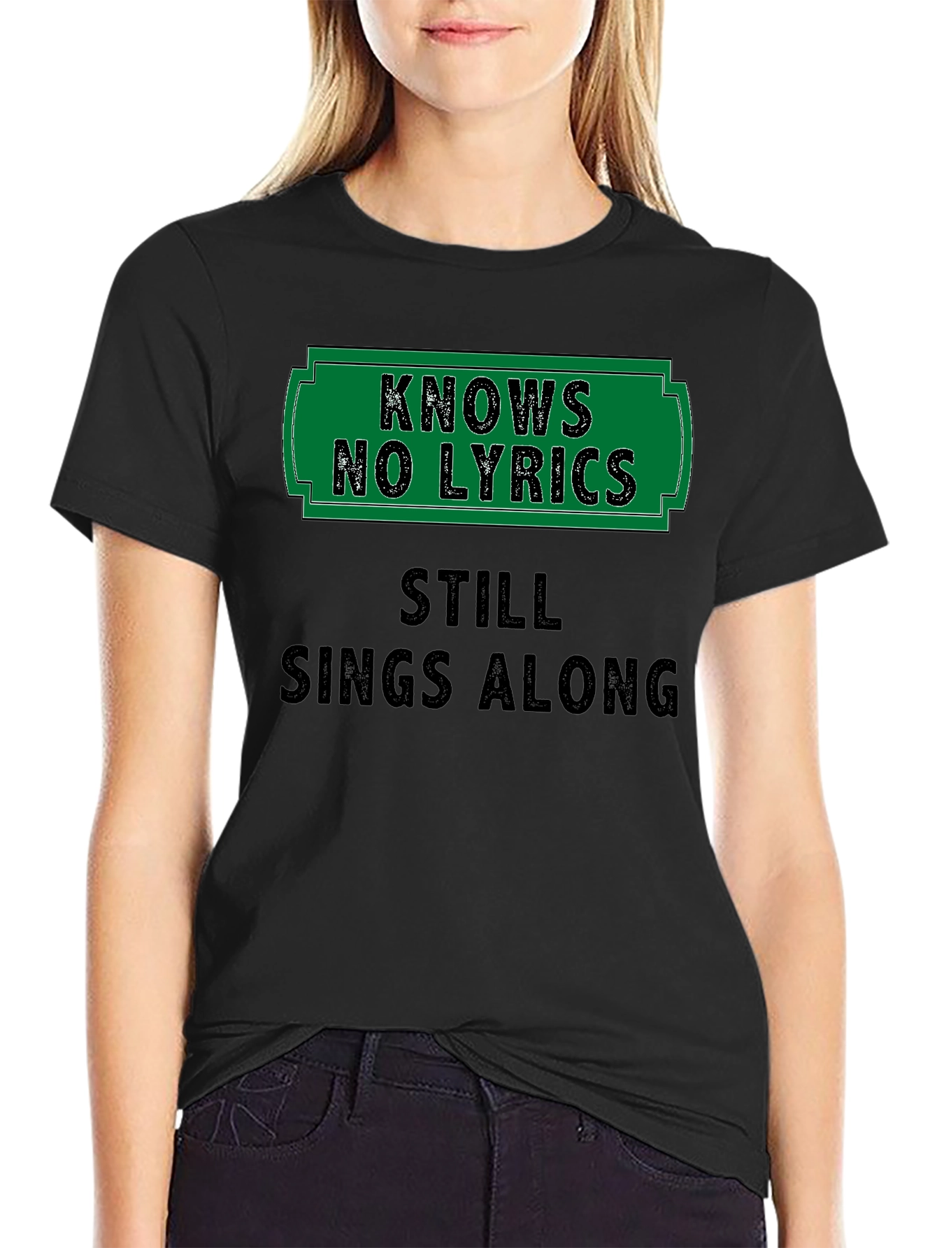 Knows No Lyrics Mens Black T-Shirt
