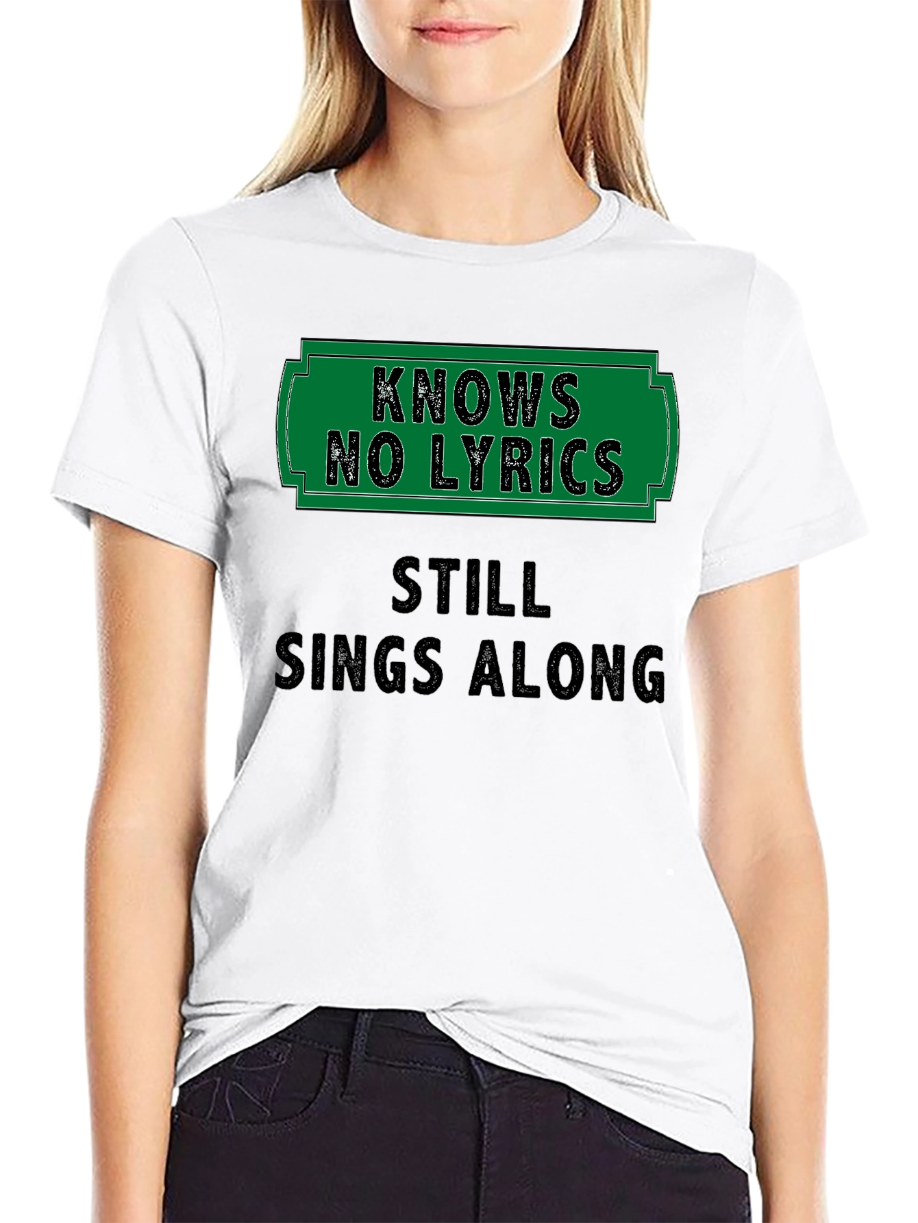 Knows No Lyrics Mens Black T-Shirt