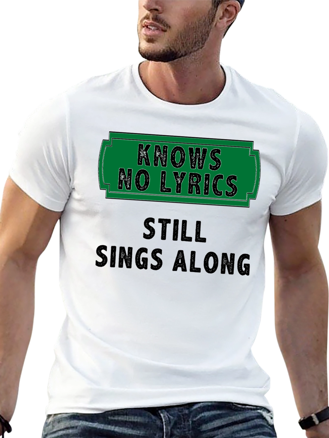 Knows No Lyrics Mens Black T-Shirt