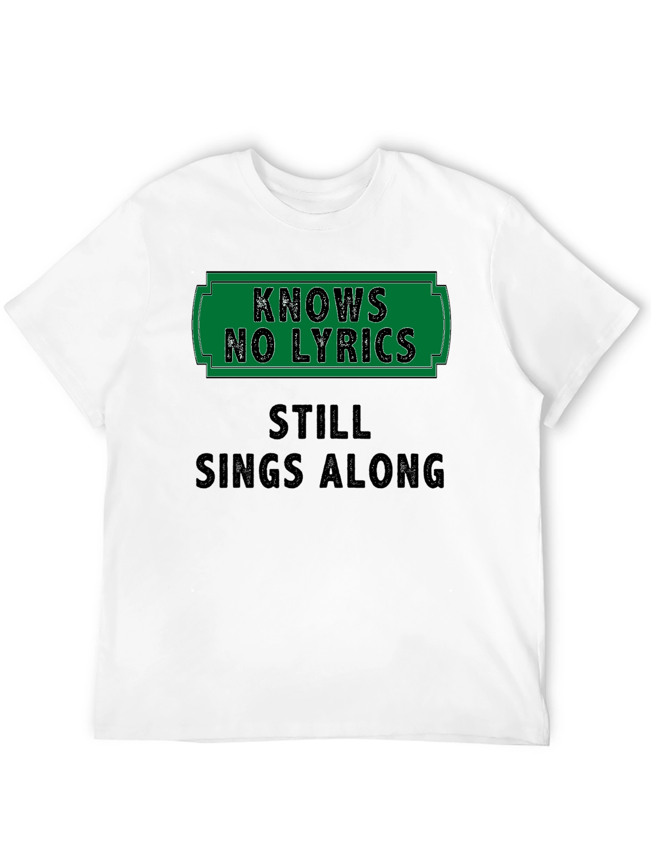 Knows No Lyrics Mens Black T-Shirt