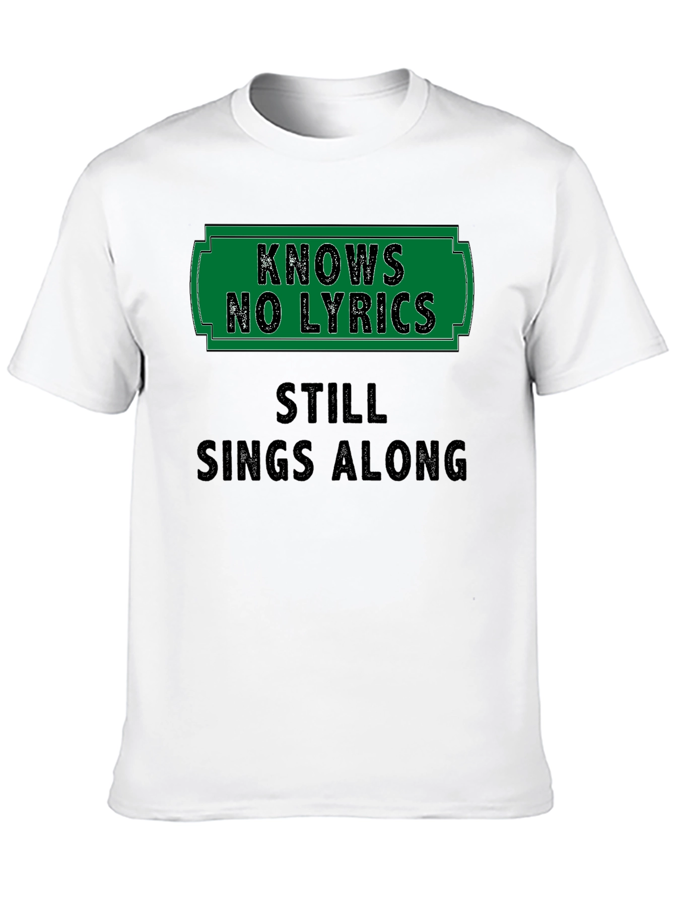 Knows No Lyrics Mens Black T-Shirt