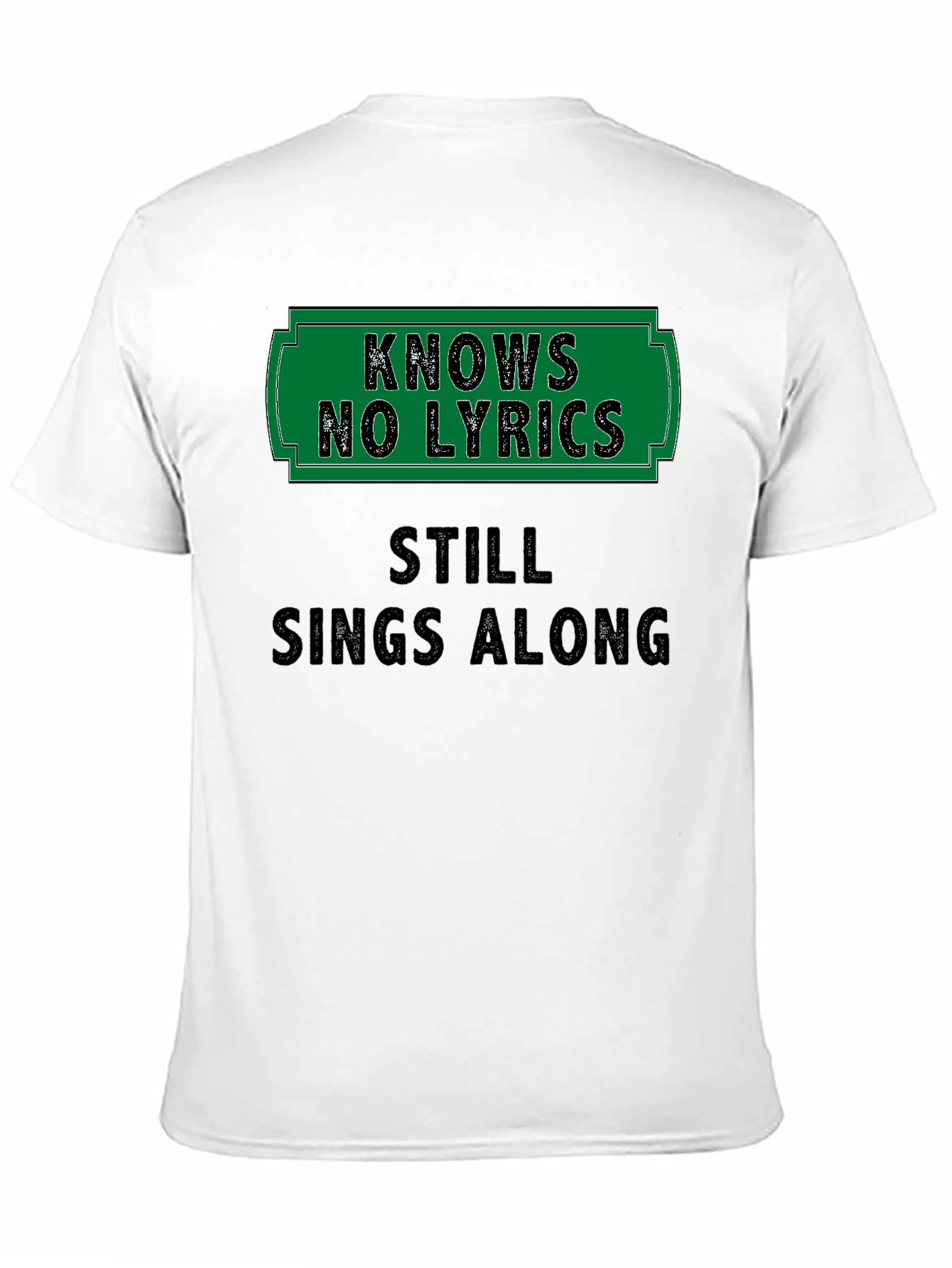 Knows No Lyrics Mens Black T-Shirt