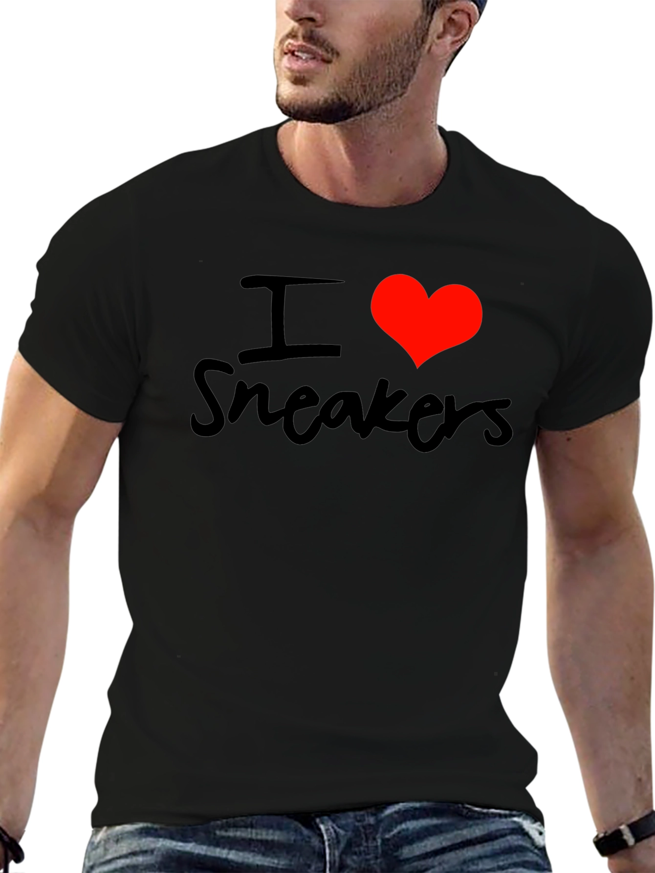 I Heart Sneakers Graphic T-Shirt - Black