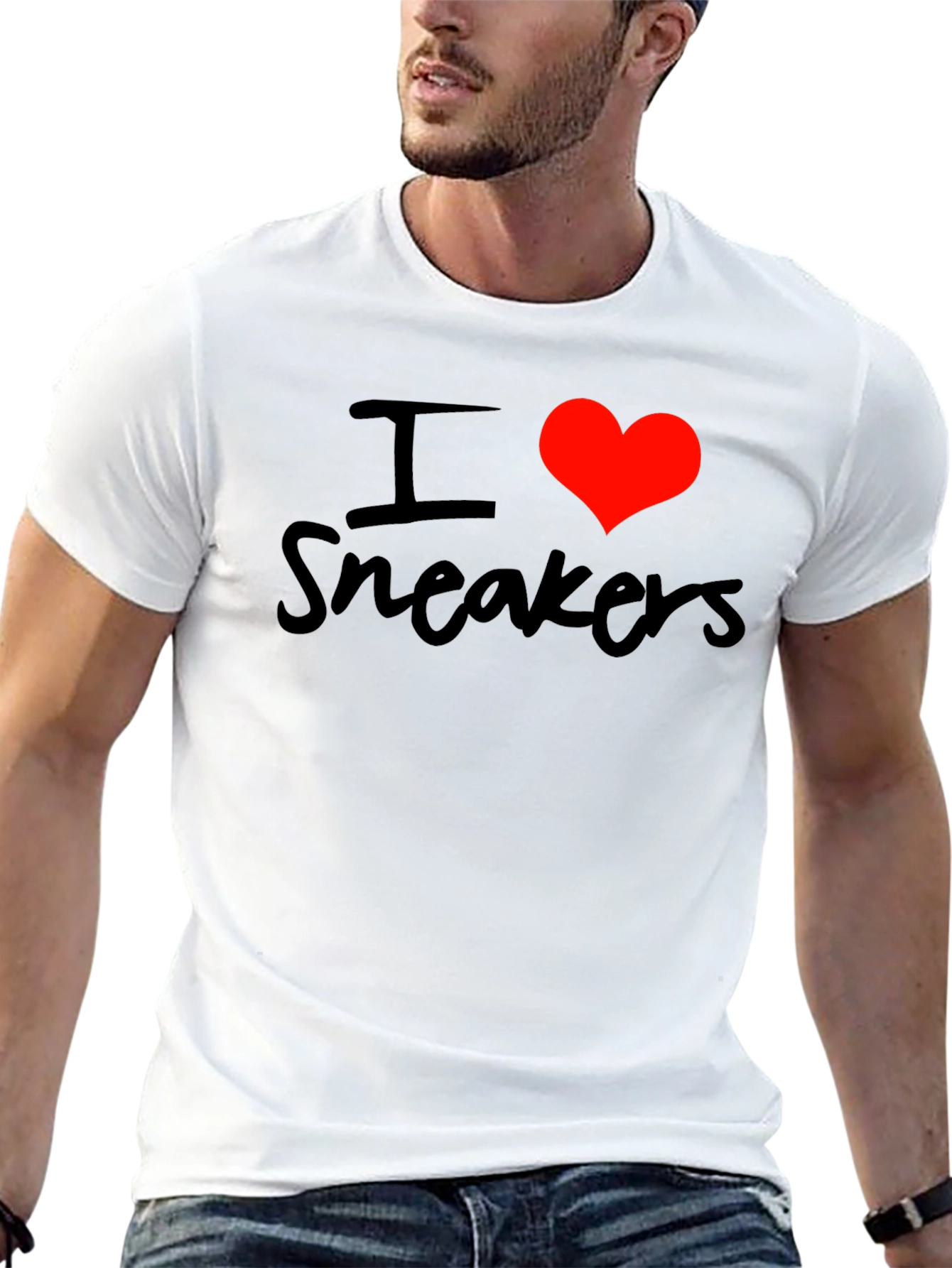 I Heart Sneakers Graphic T-Shirt - Black