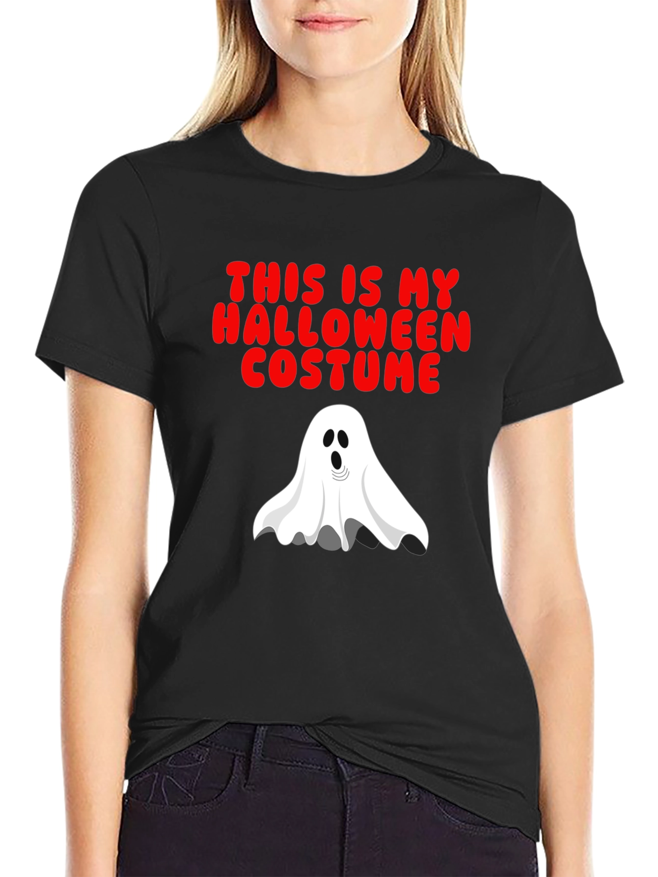 Halloween Costume Ghost T-Shirt - Spooky Season Tee!