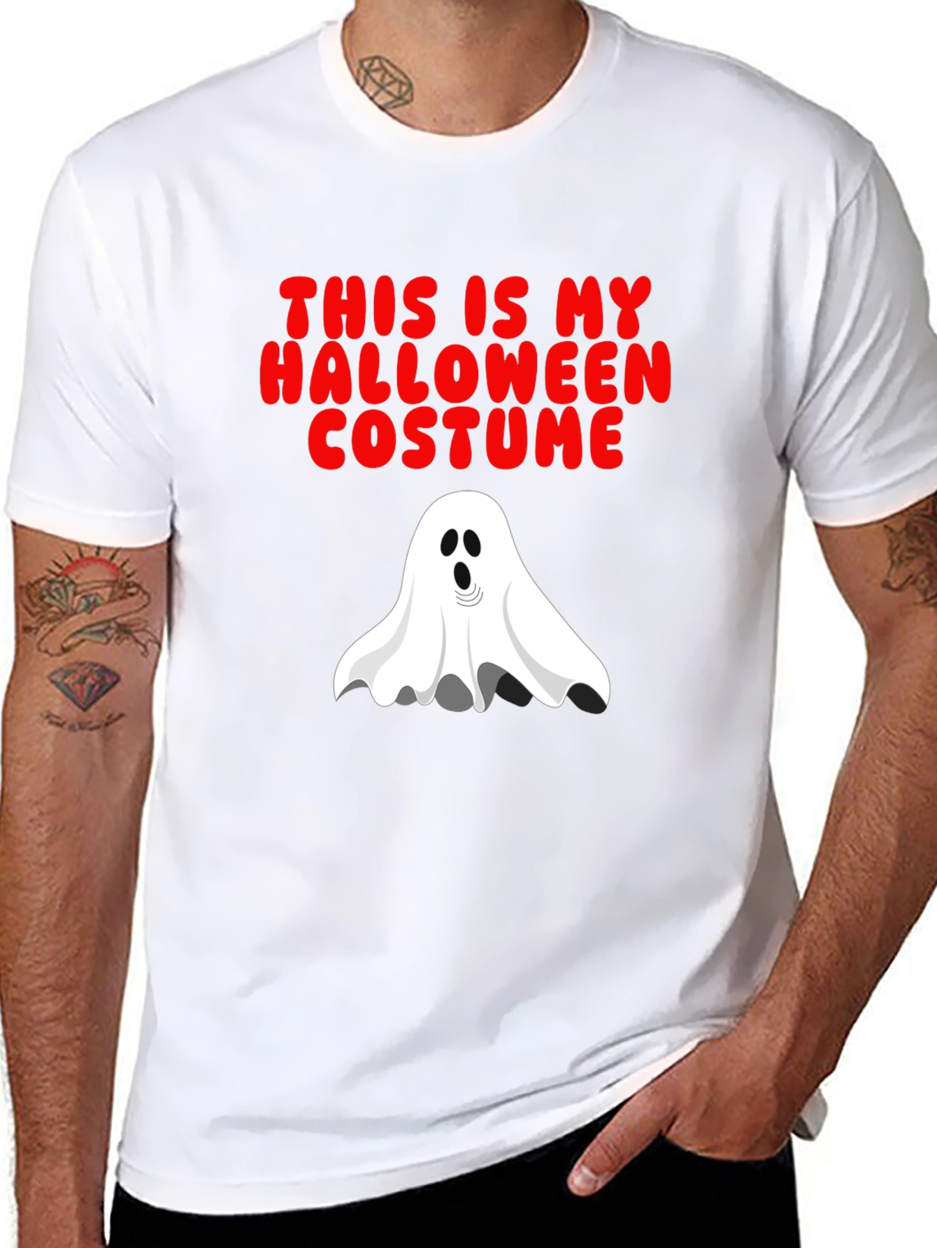 Halloween Costume Ghost T-Shirt - Spooky Season Tee!