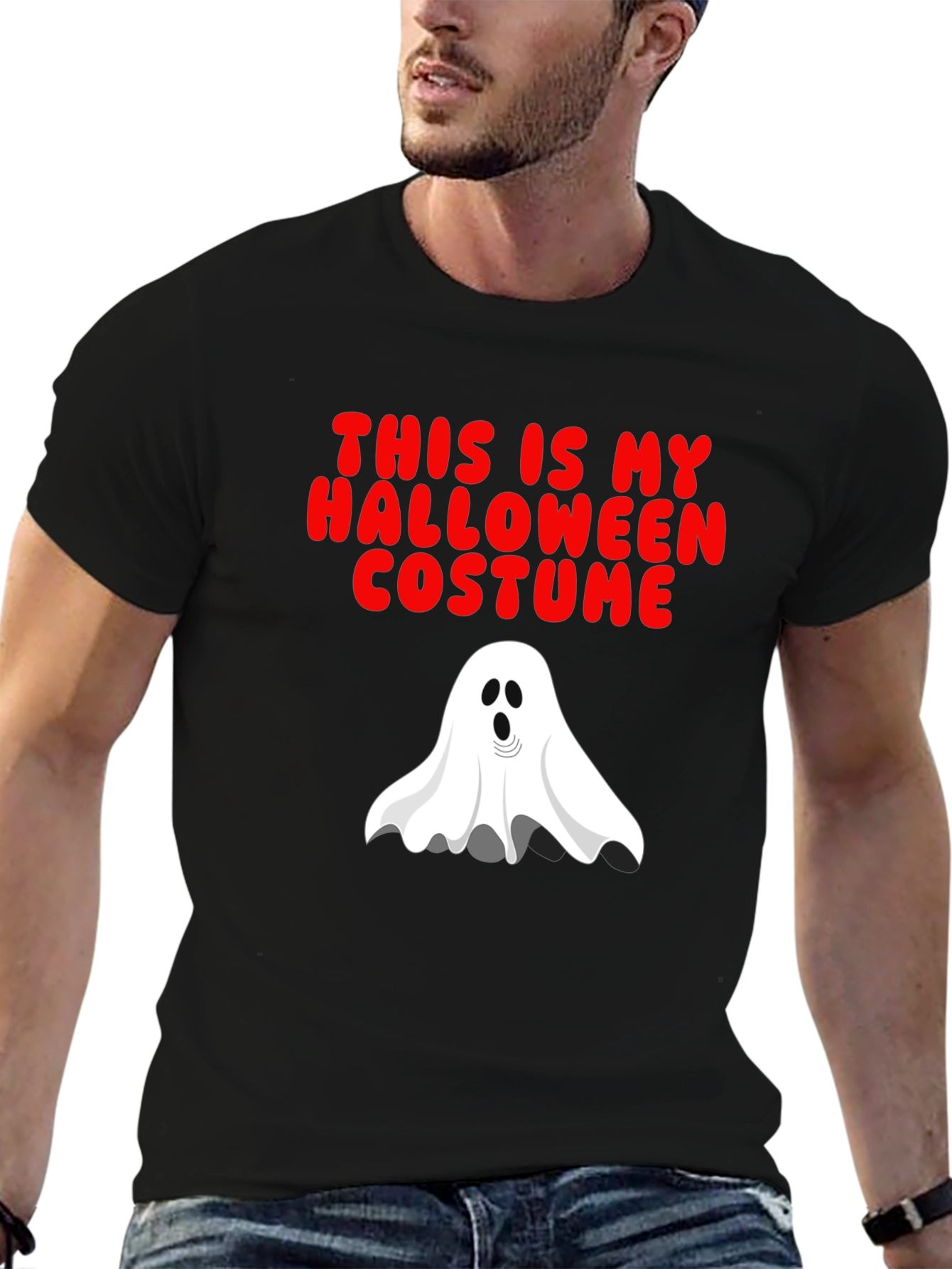 Halloween Costume Ghost T-Shirt - Spooky Season Tee!