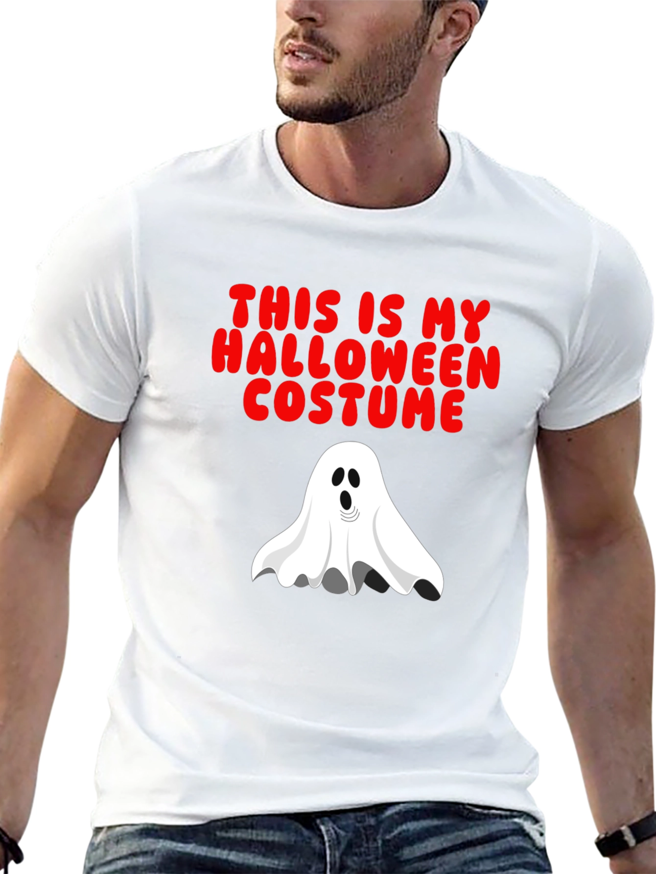 Halloween Costume Ghost T-Shirt - Spooky Season Tee!