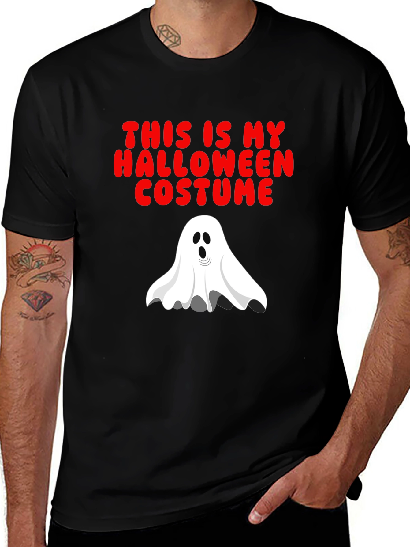 Halloween Costume Ghost T-Shirt - Spooky Season Tee!