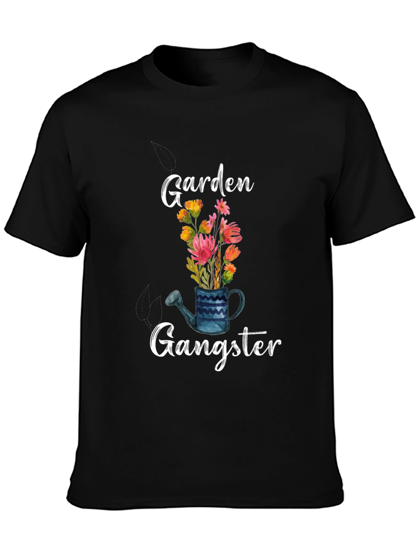 Garden Gangster Tee - Floral Watering Can Design