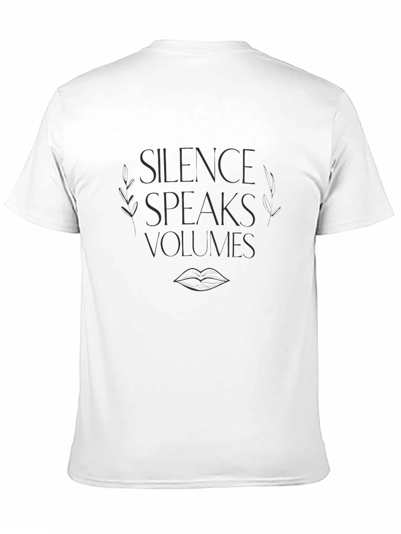 Silence Speaks Volumes Black Graphic Tee