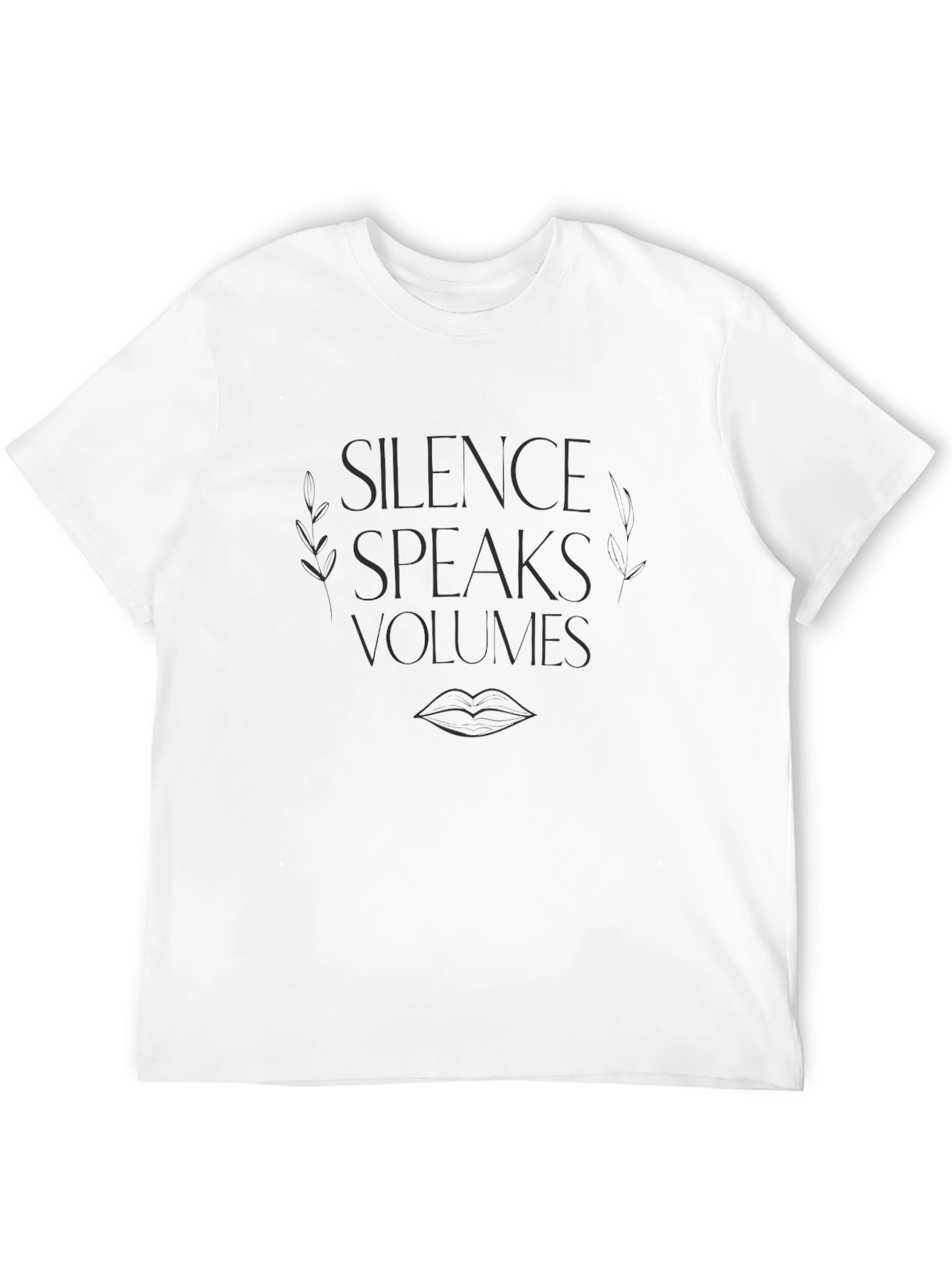 Silence Speaks Volumes Black Graphic Tee
