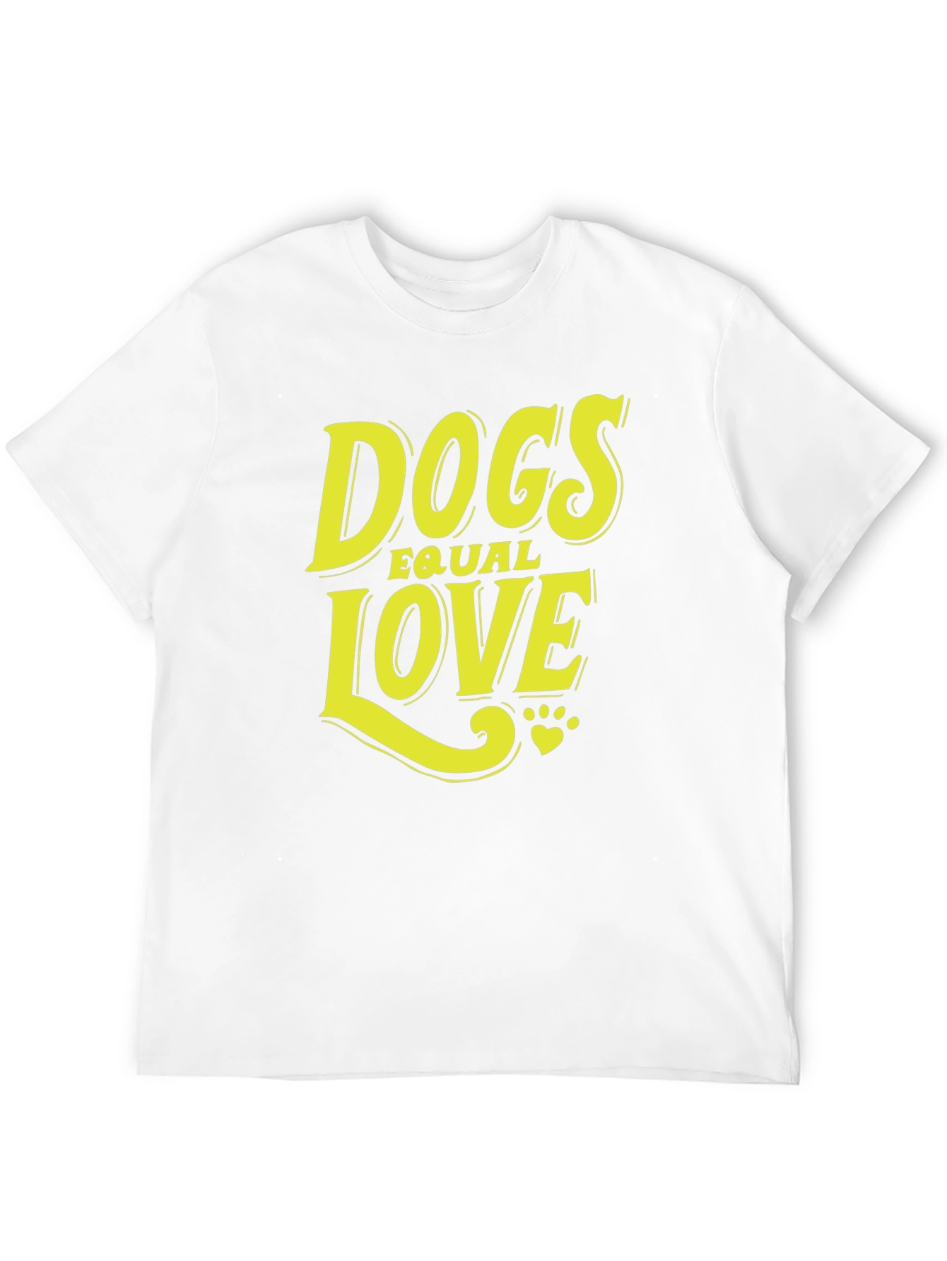 Dogs Equal Love Graphic T-Shirt - Black